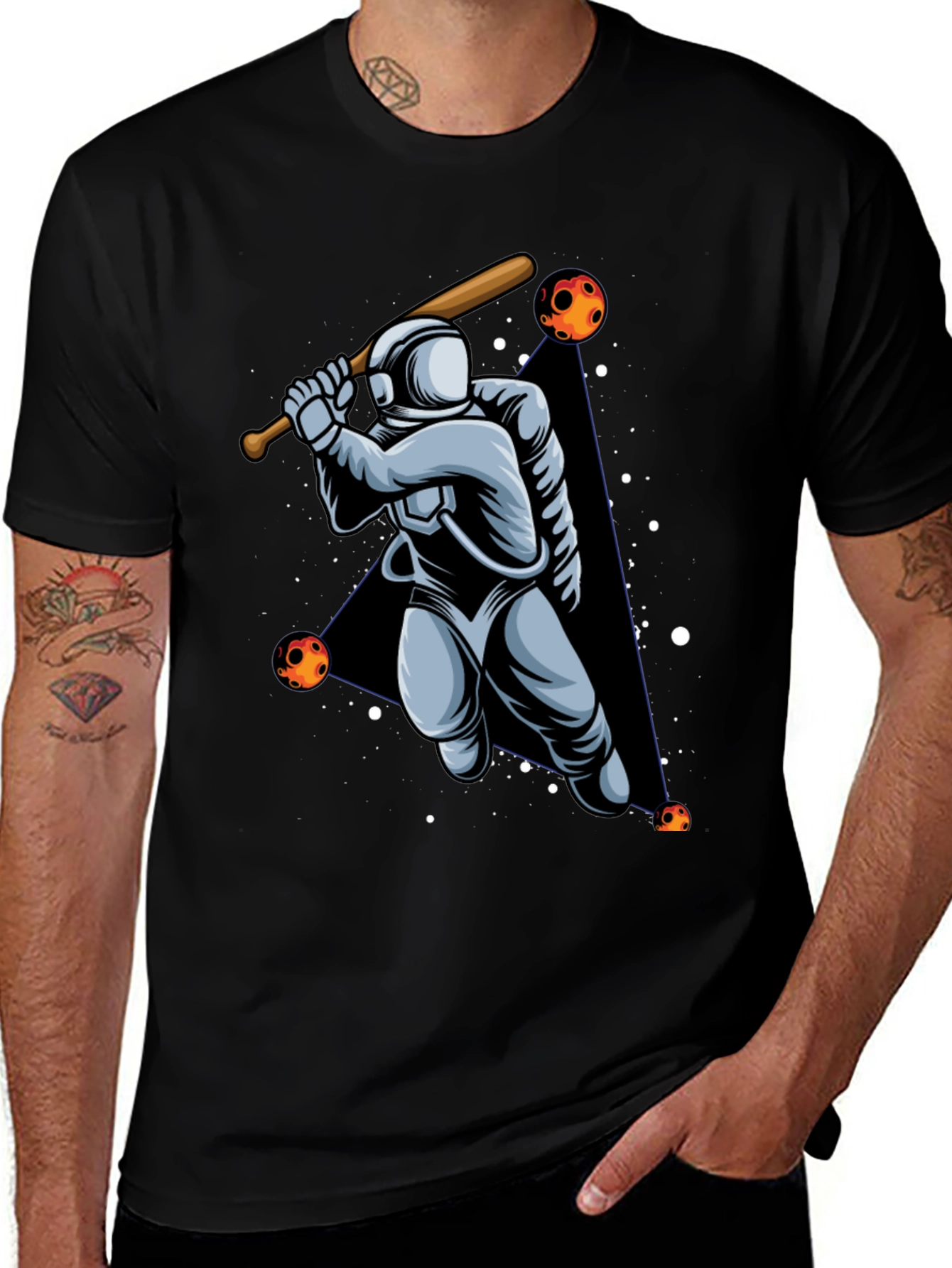Variant 20 of Astronaut Baseball T-Shirt - Space Hitter Tee