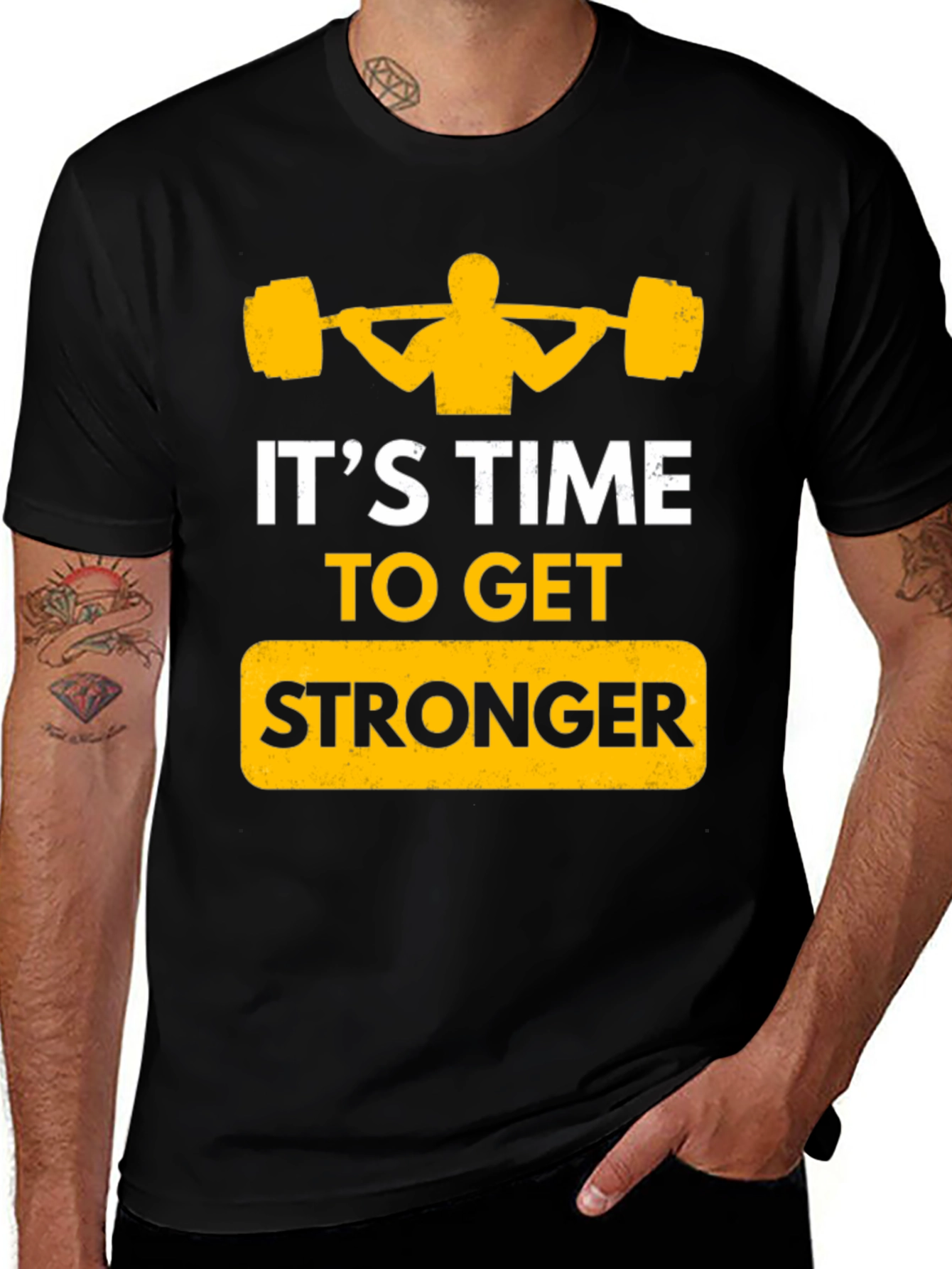 It's Time To Get Stronger Black T-Shirt