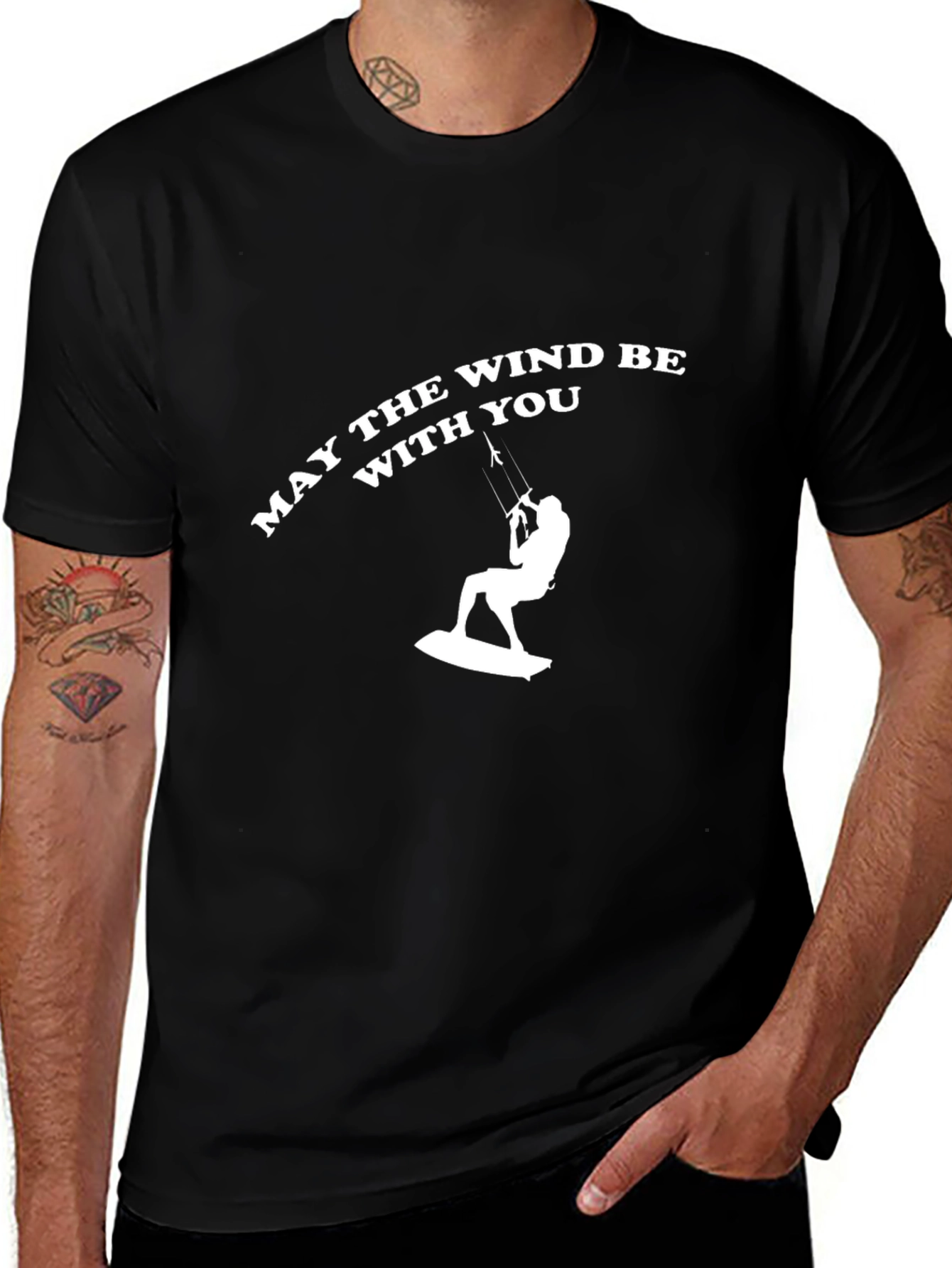 Variant 12 of May The Wind Be With You Kitesurfing T-Shirt