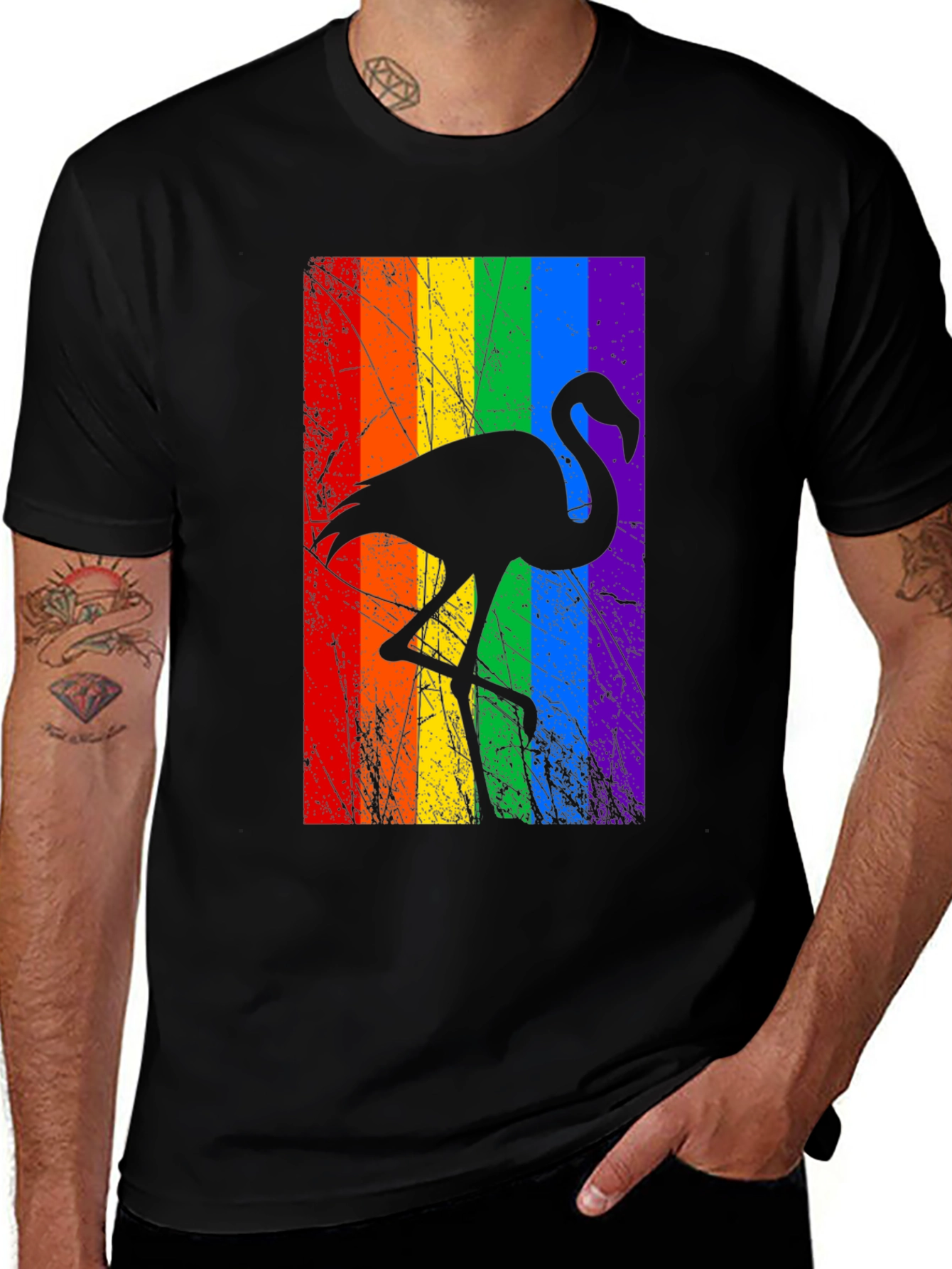 Variant 22 of Rainbow Flamingo Graphic Tee - Pride LGBTQ+ Shirt