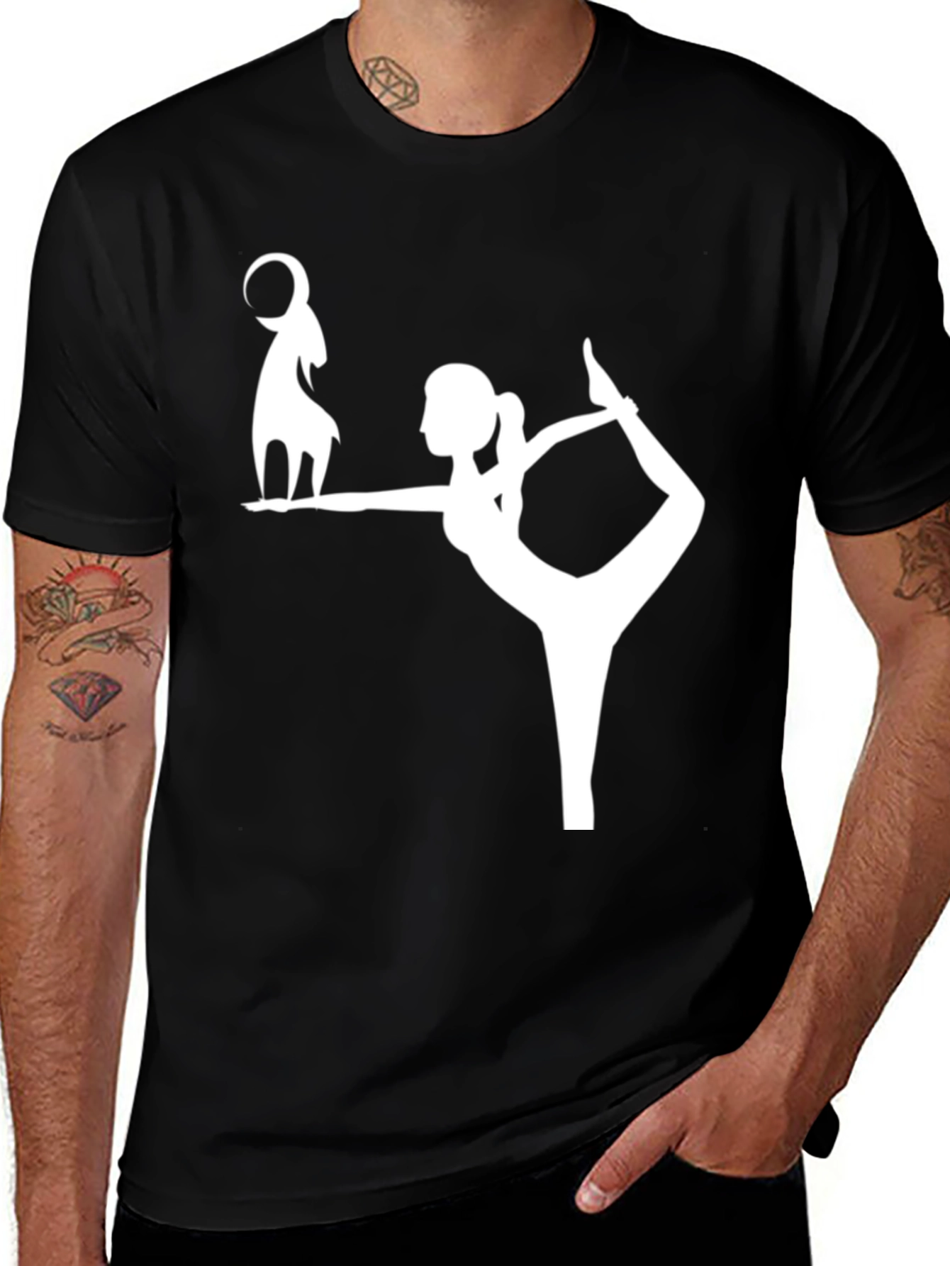 Variant 12 of Yoga Goat Black T-Shirt