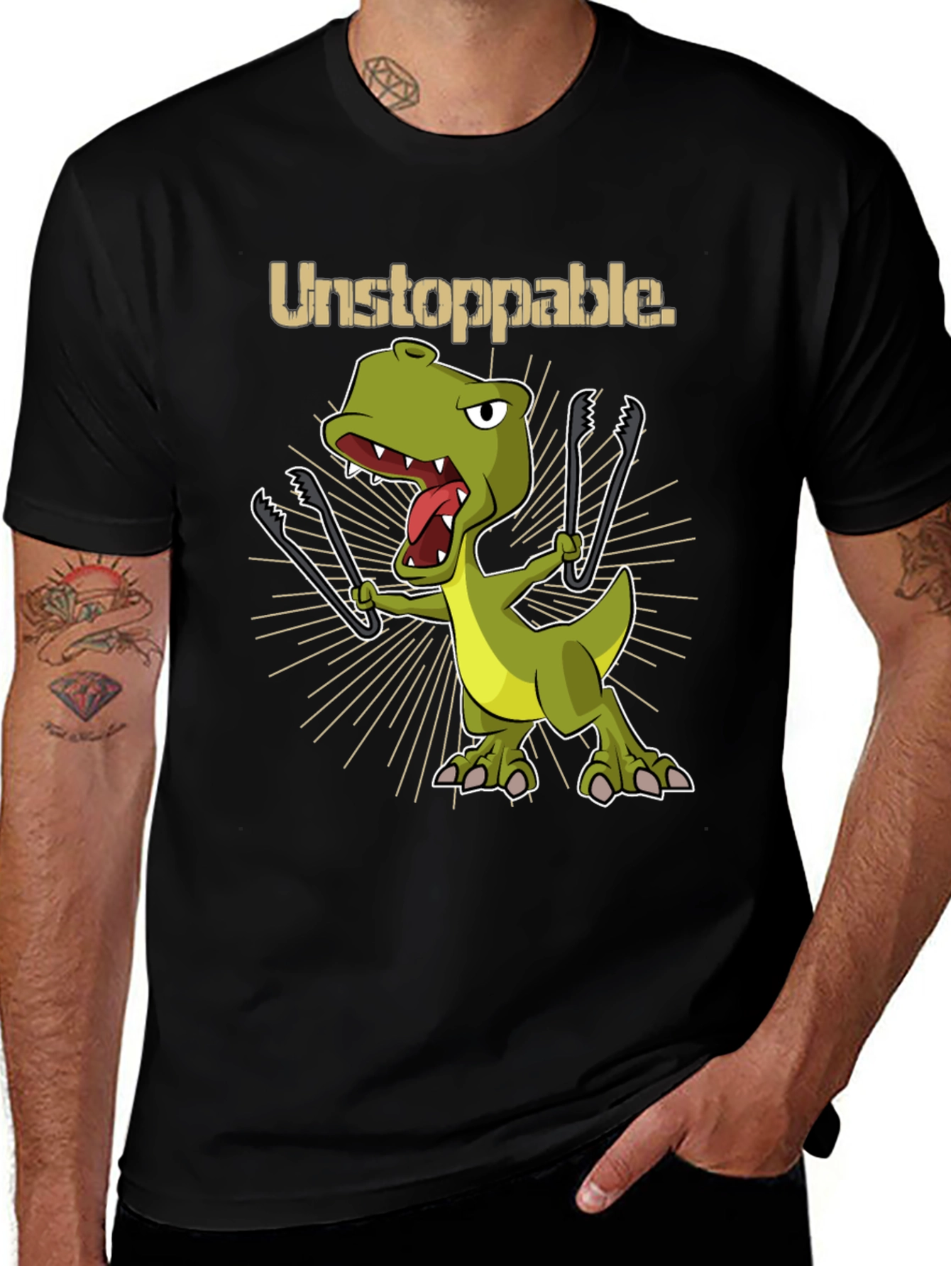 Variant 16 of Unstoppable BBQ Dinosaur T-Shirt
