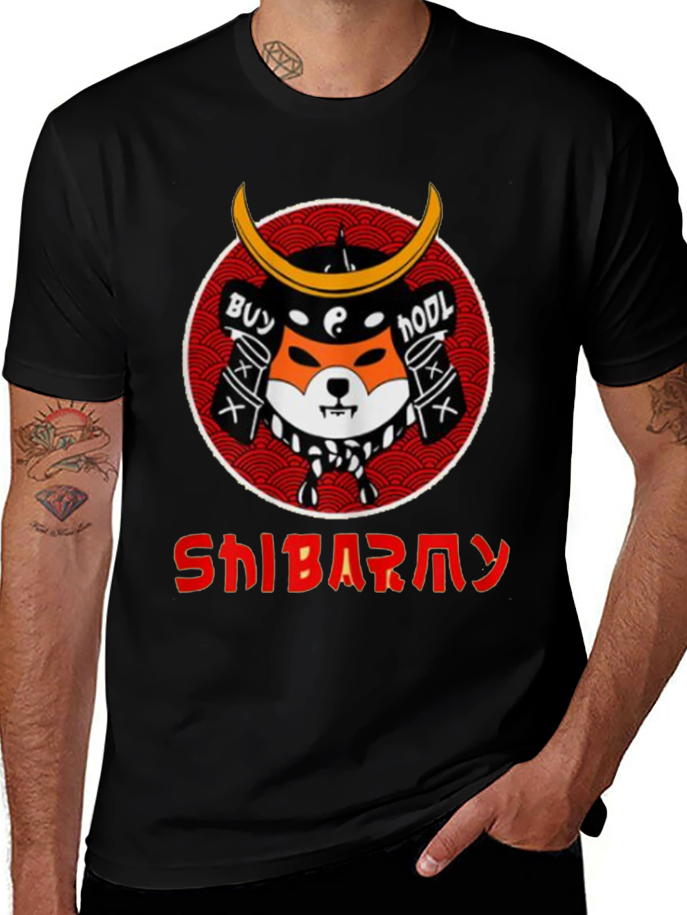 Shiba Inu Samurai T-Shirt - Crypto HODL Tee