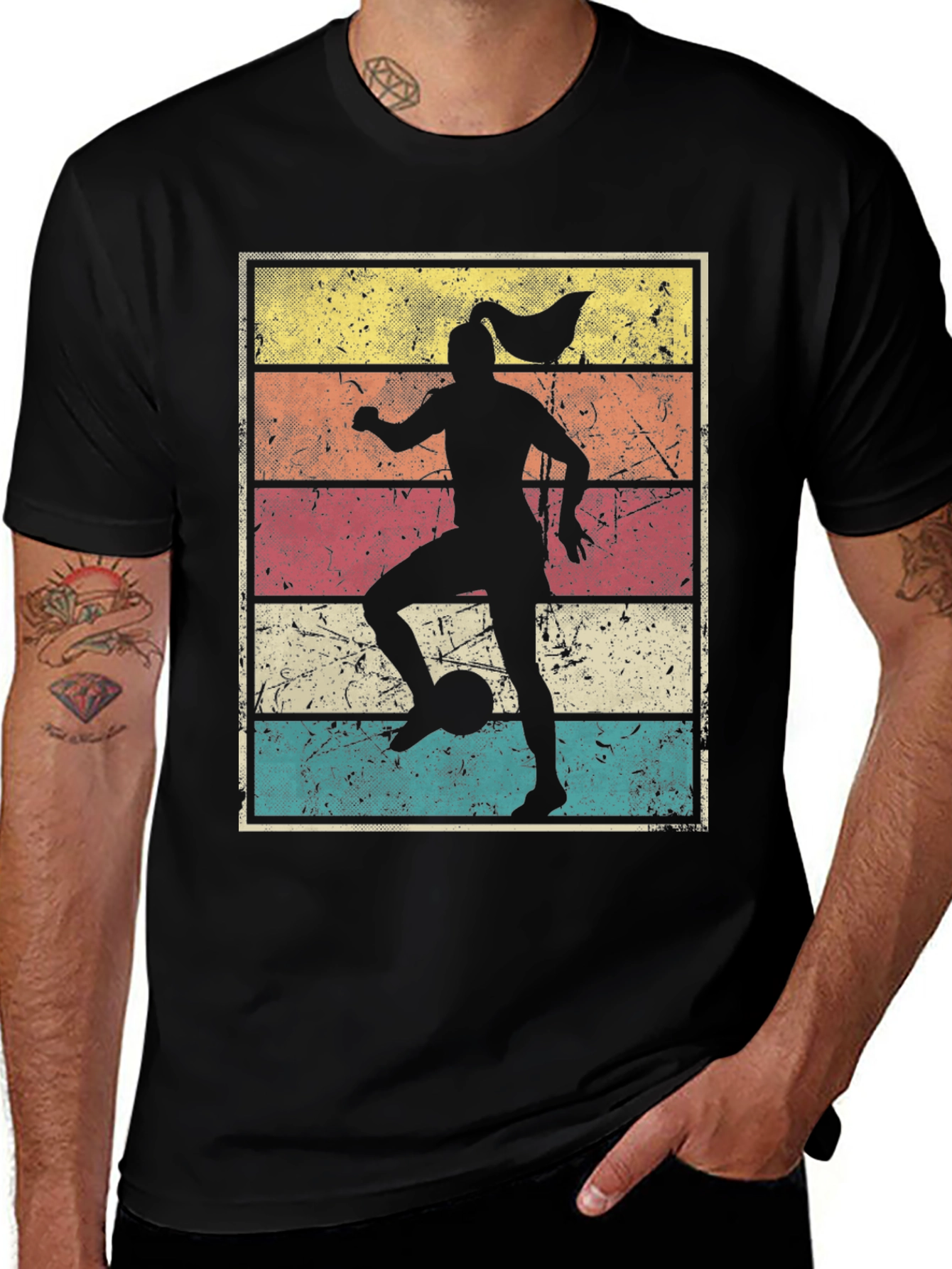Variant 9 of Retro Soccer Girl T-Shirt - Vintage Style Tee