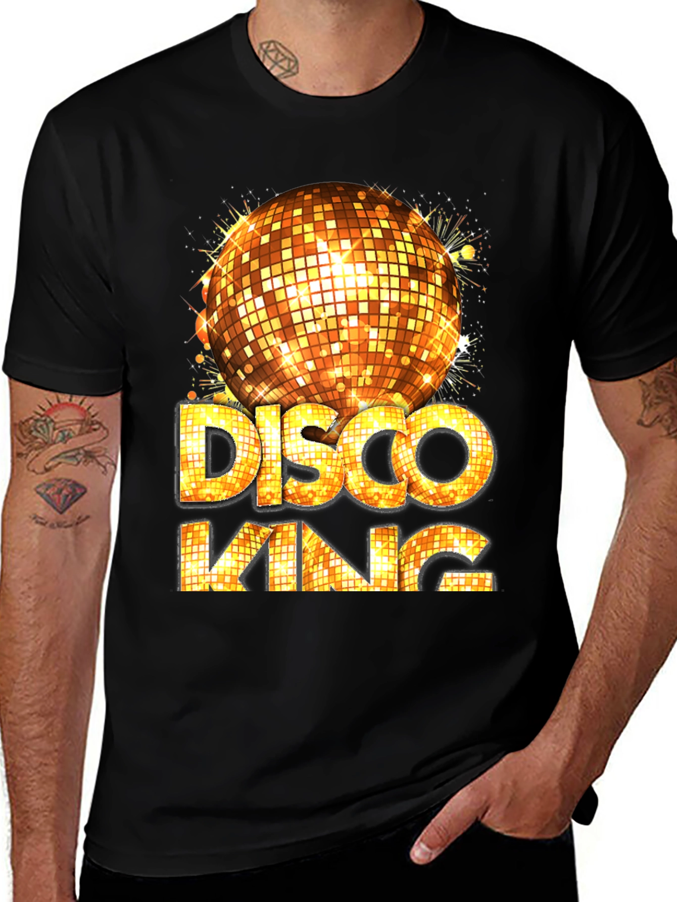 Variant 26 of Disco King Graphic Tee - Men's Party Shirt