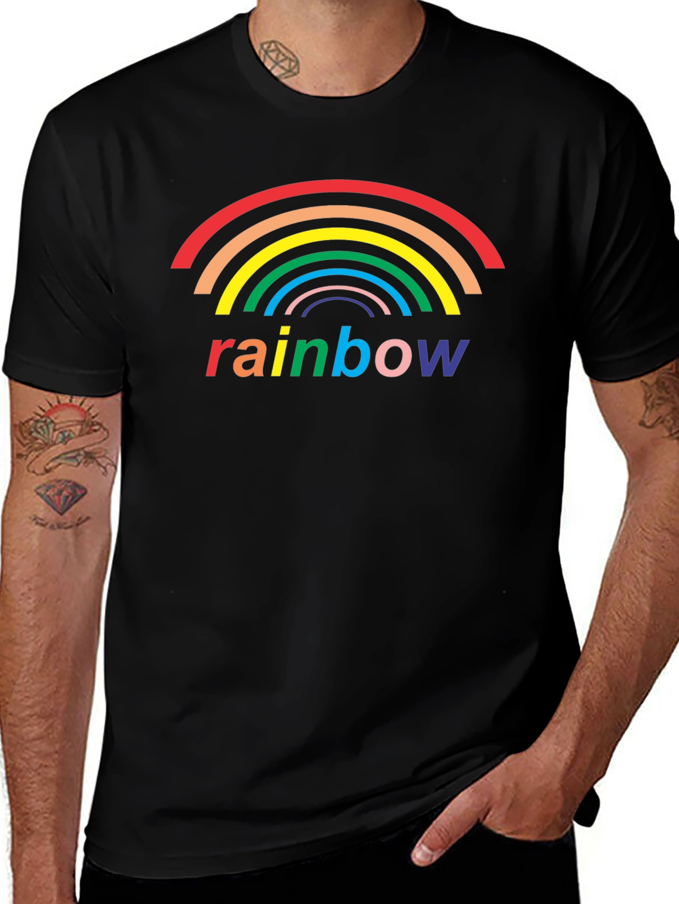 Rainbow Pride T-Shirt - Colorful Graphic Tee