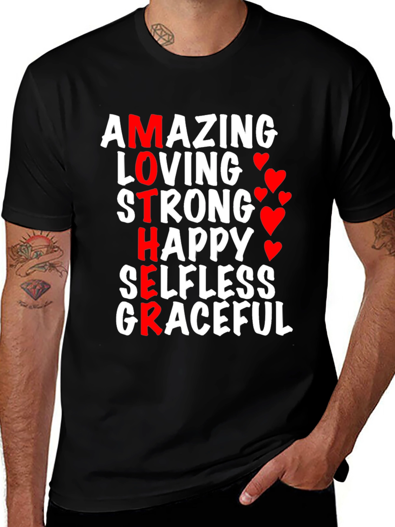 Variant 9 of Amazing Mother Graphic T-Shirt - Black