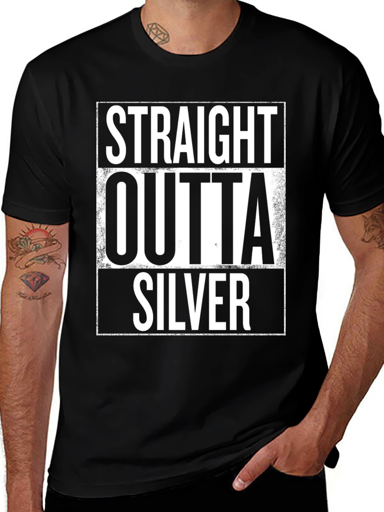 Variant 24 of Straight Outta Silver Graphic T-Shirt