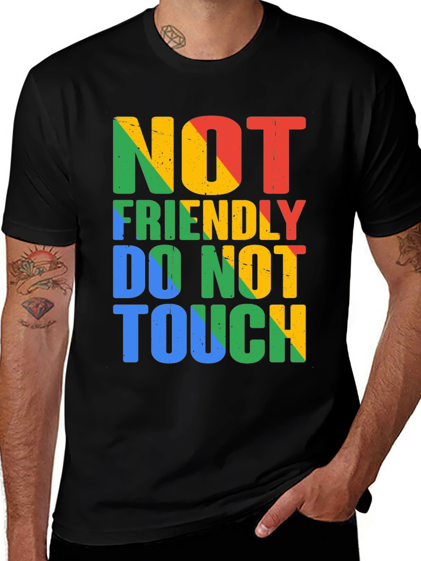 Variant 12 of Not Friendly Do Not Touch Graphic Tee