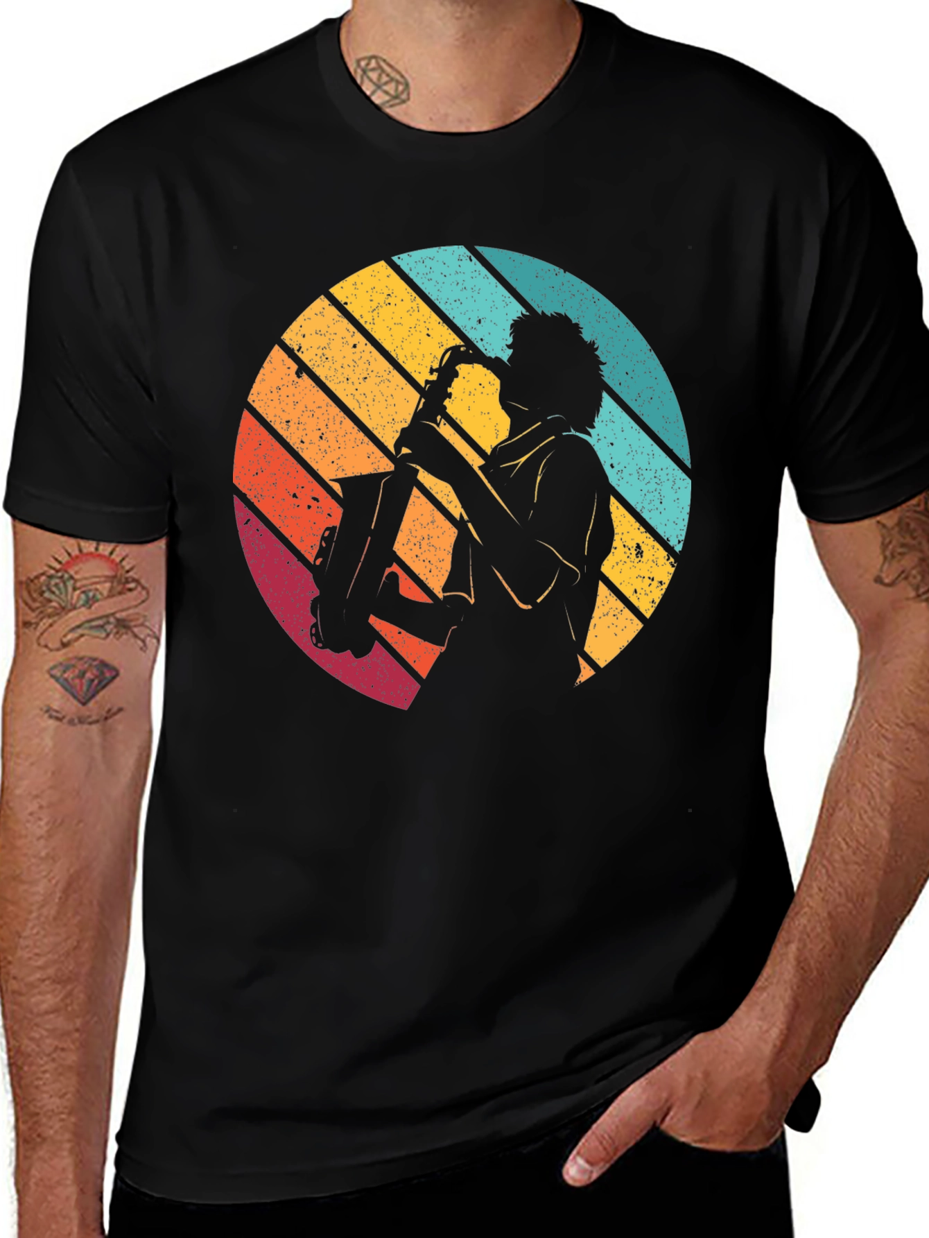 Variant 15 of Retro Saxophone Player Graphic T-Shirt