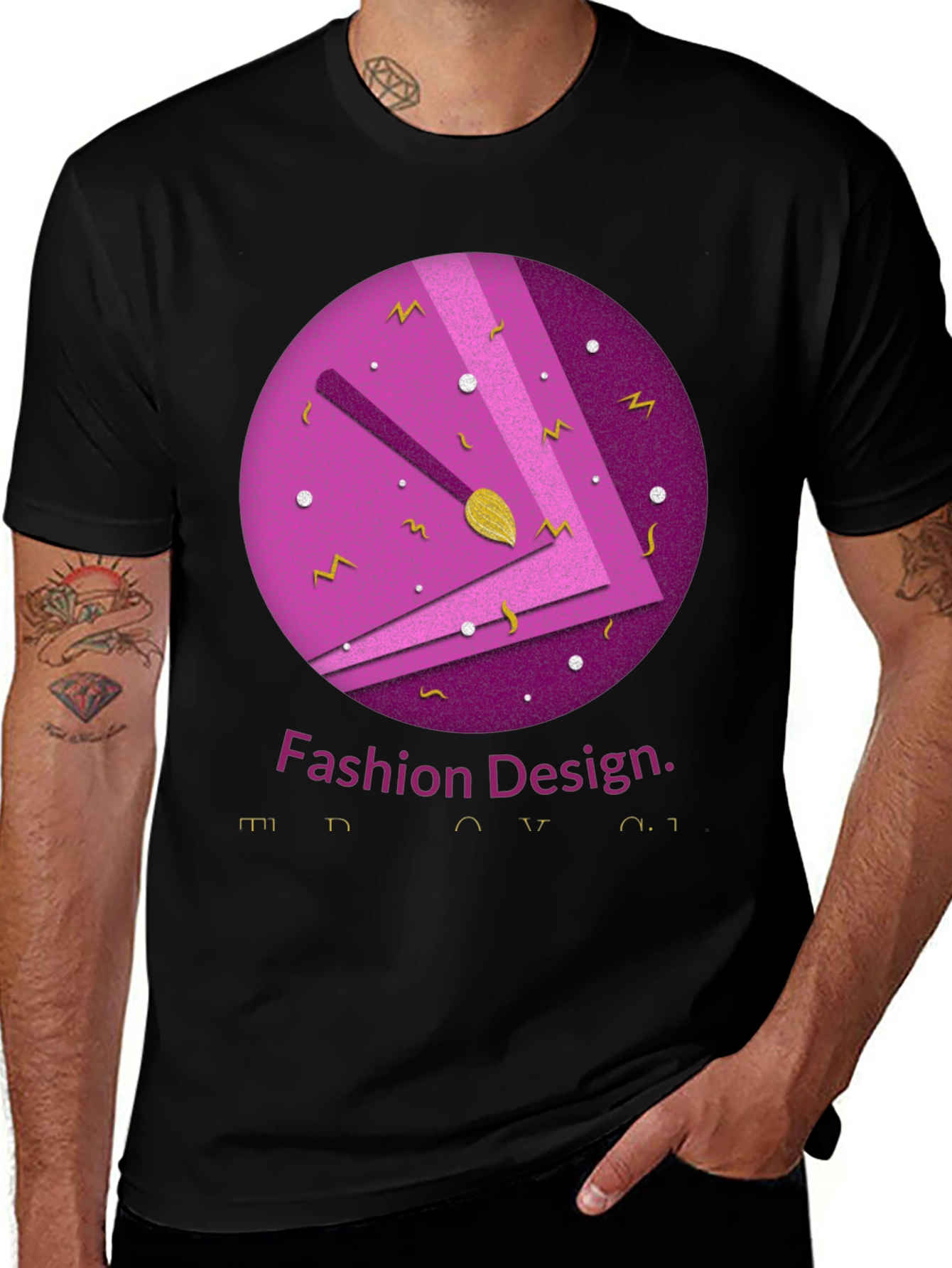 Variant 13 of Fashion Design Graphic Tee - Artistic Style