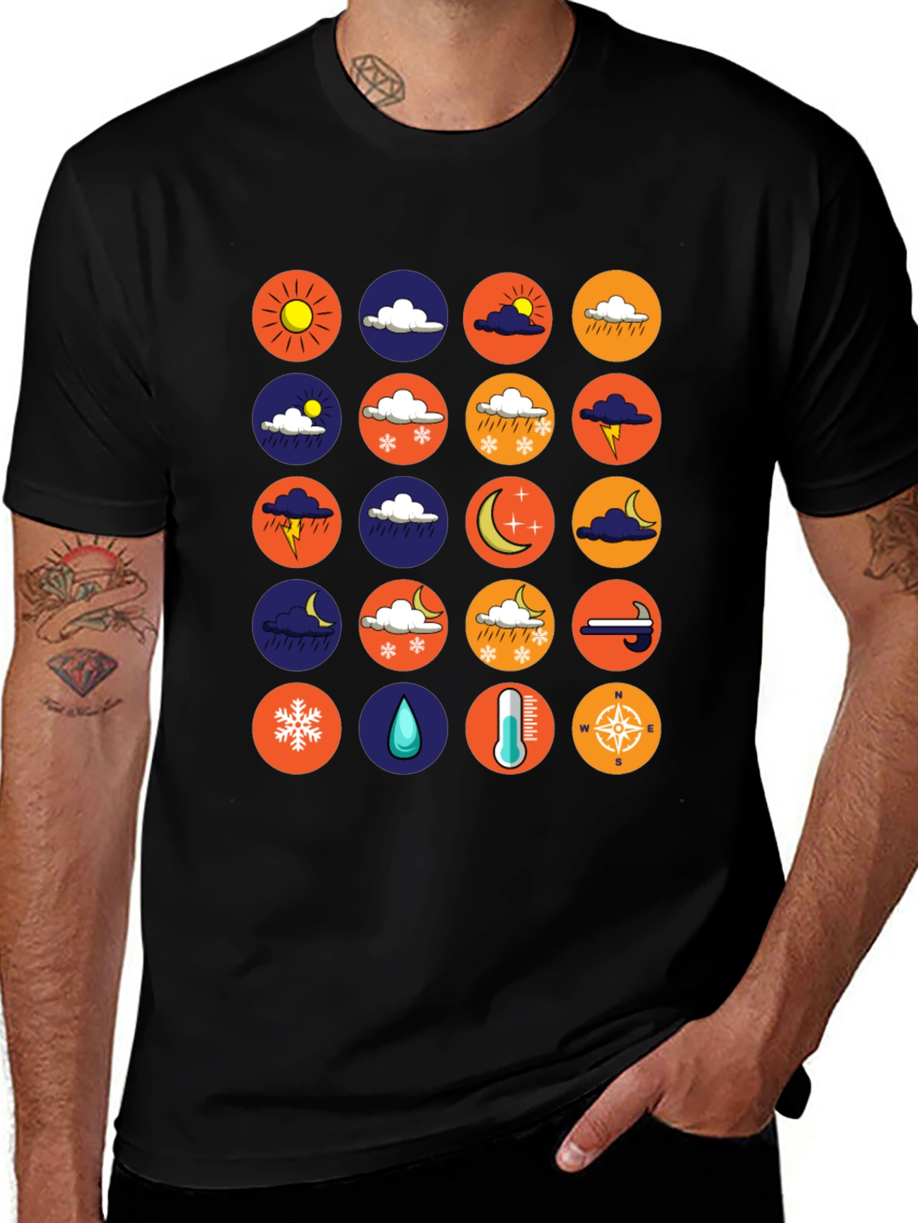 Variant 10 of Weather Icon Tee - Trendy Graphic T-Shirt