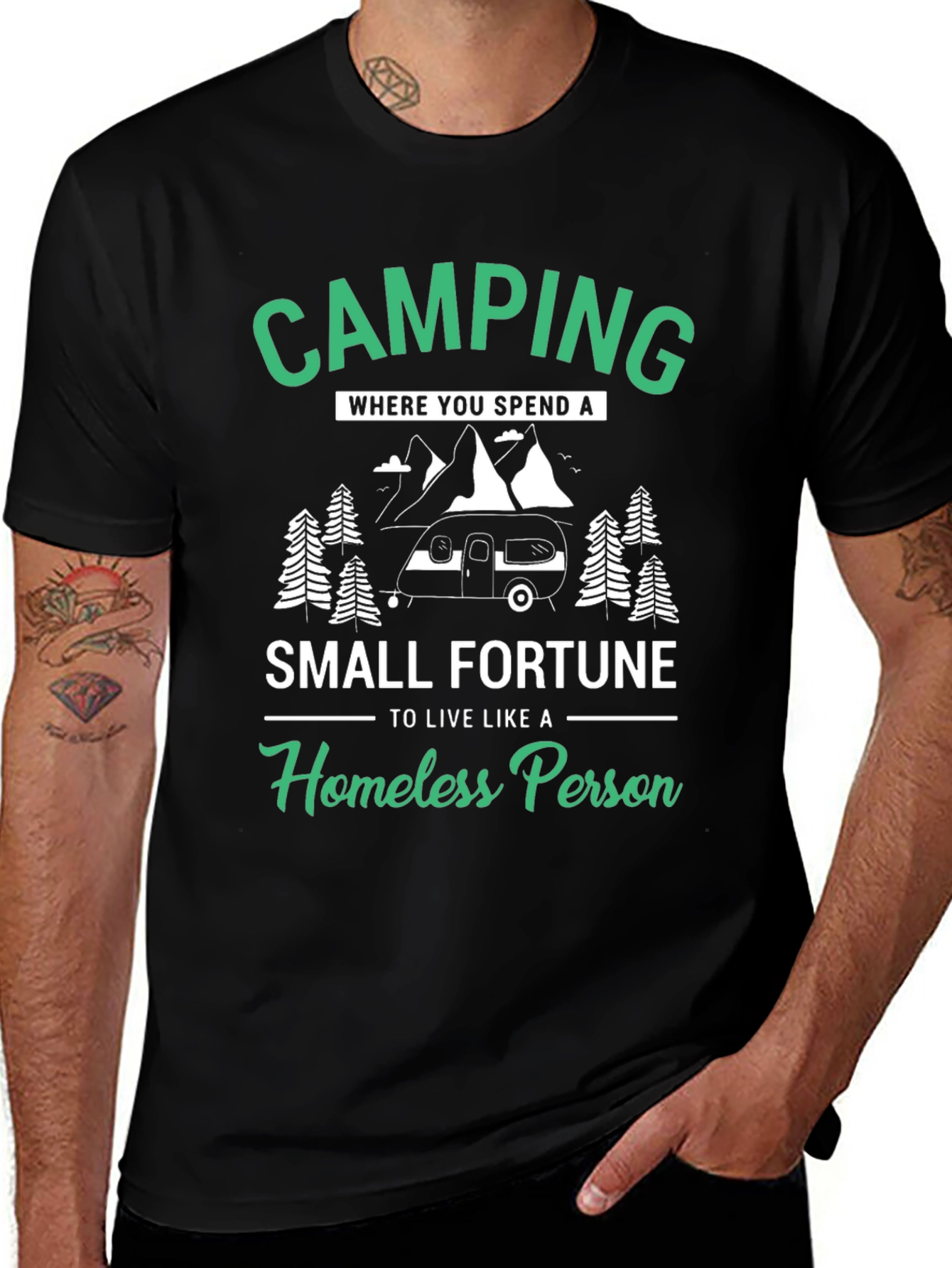 Variant 21 of Camping Small Fortune Graphic T-Shirt