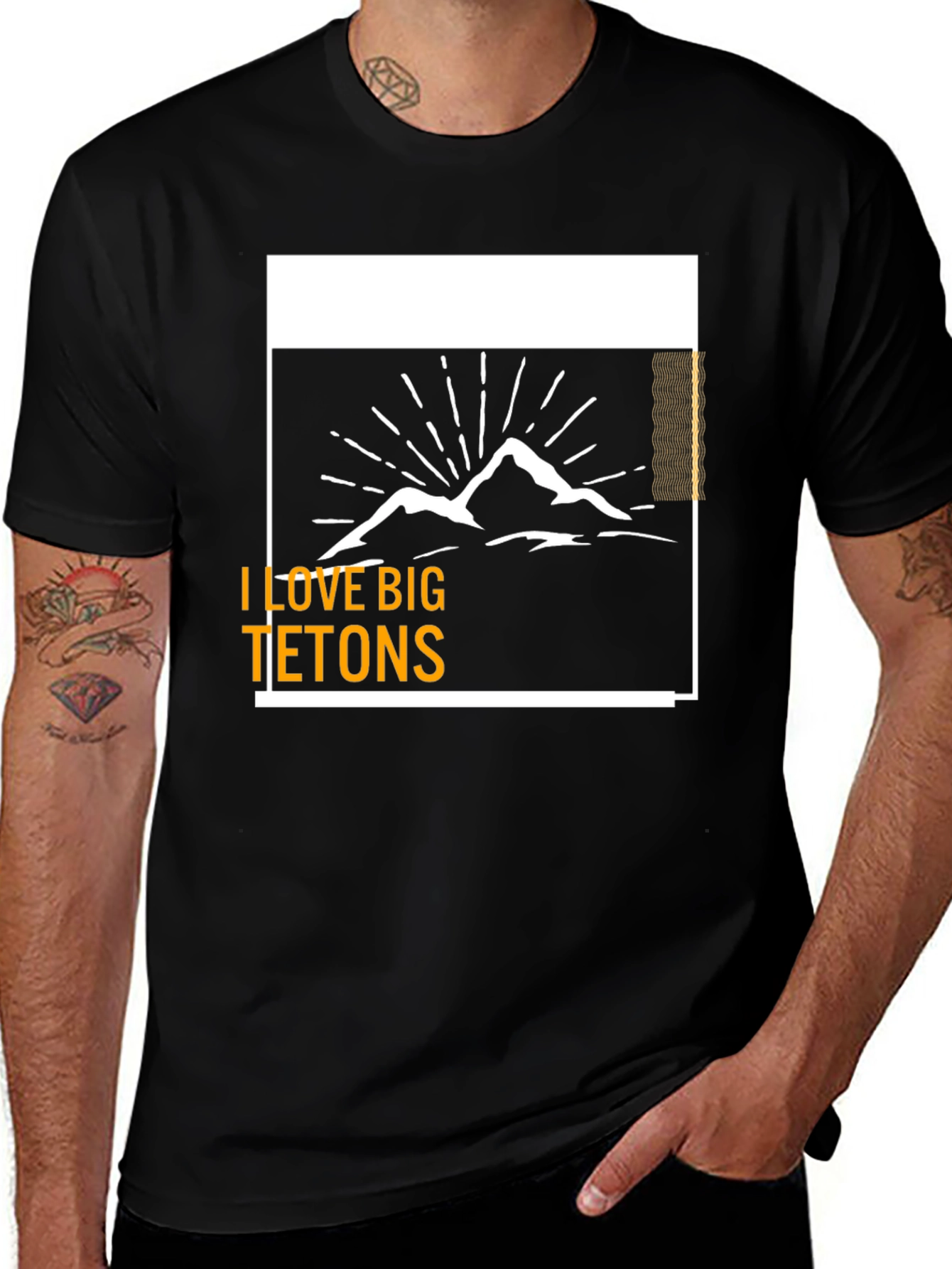 Variant 6 of I Love Big Tetons Graphic Tee - Black
