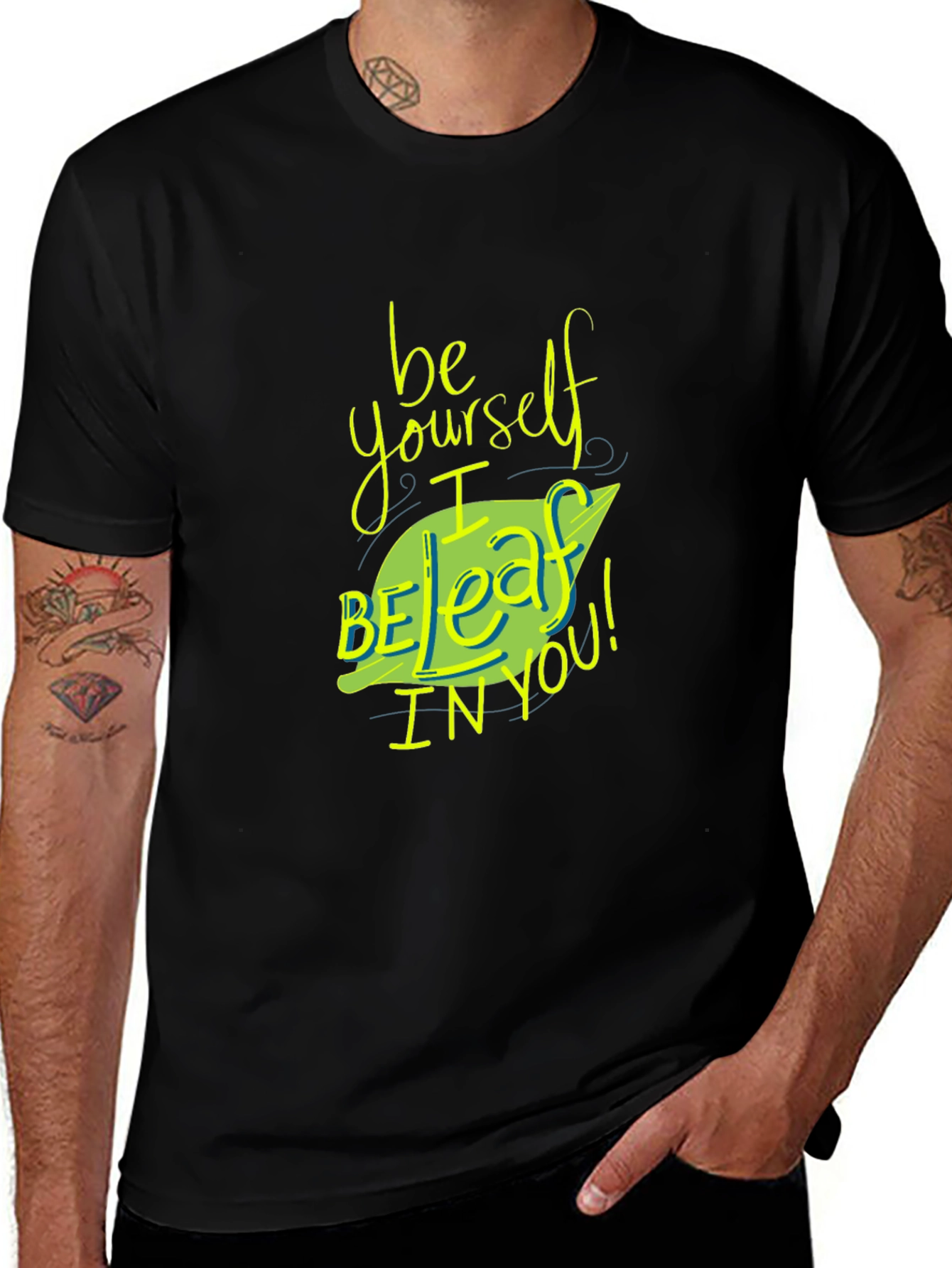 Black Be Yourself I Beleaff In You T-Shirt main image