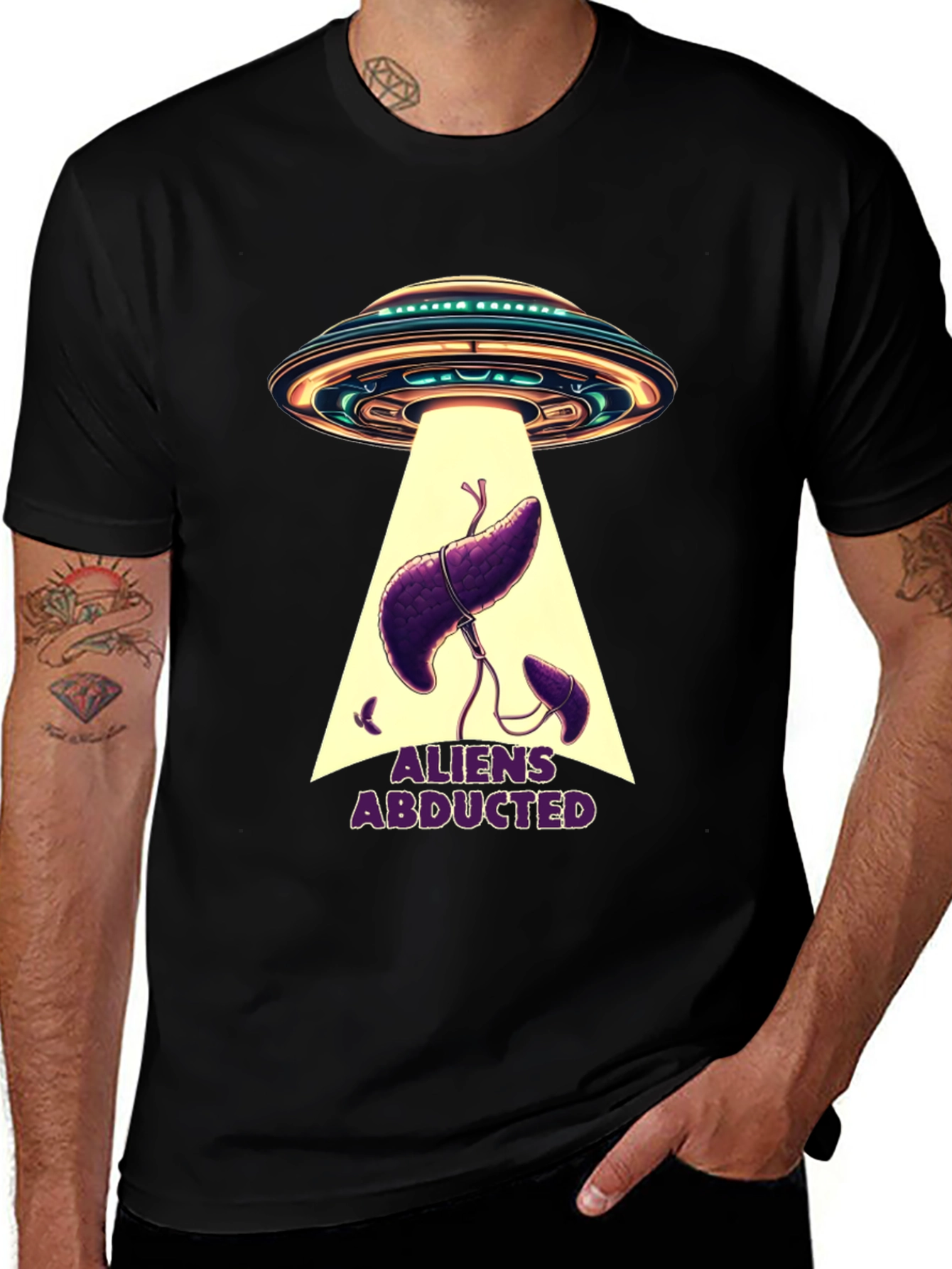Variant 8 of Aliens Abducted Organ T-Shirt