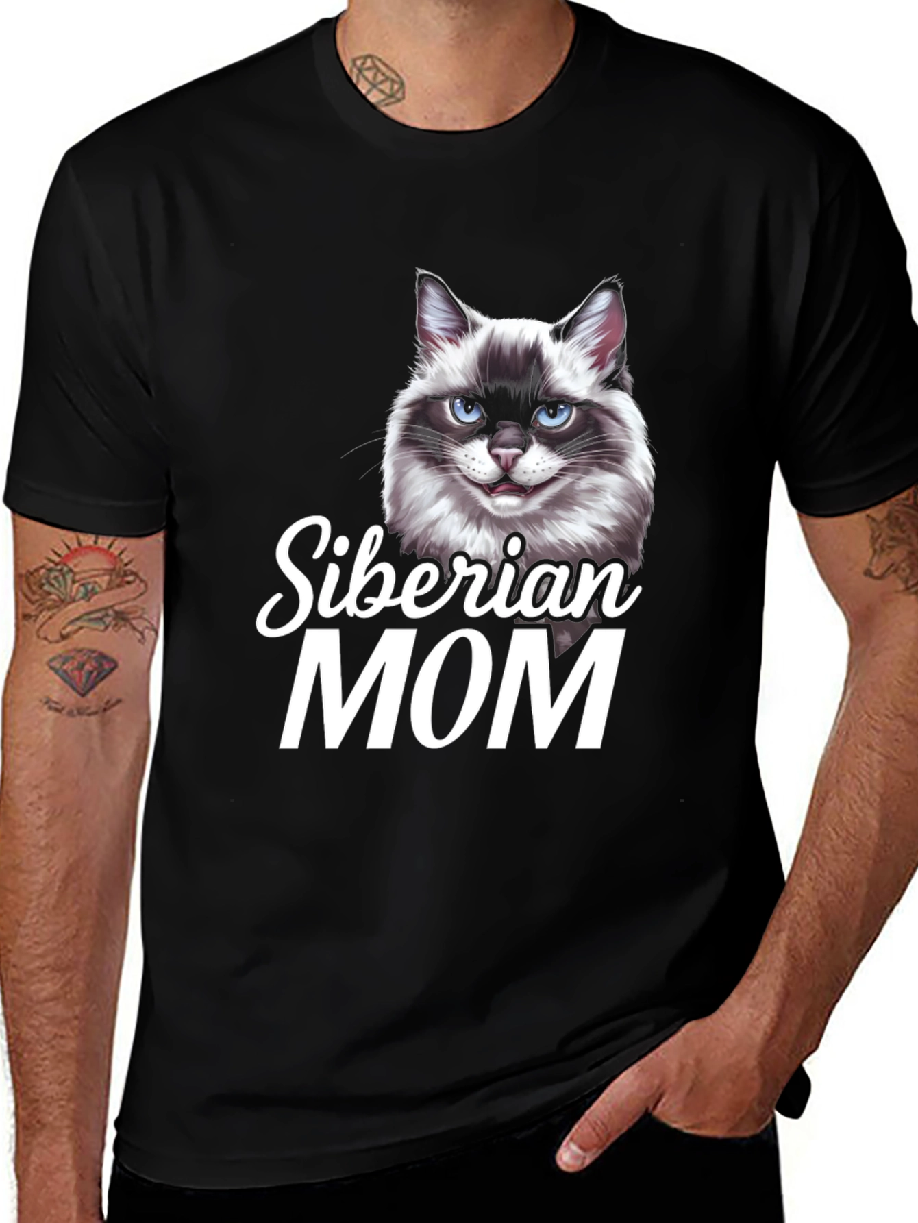 Siberian Cat Mom T-Shirt - Cute Pet Lover Tee
