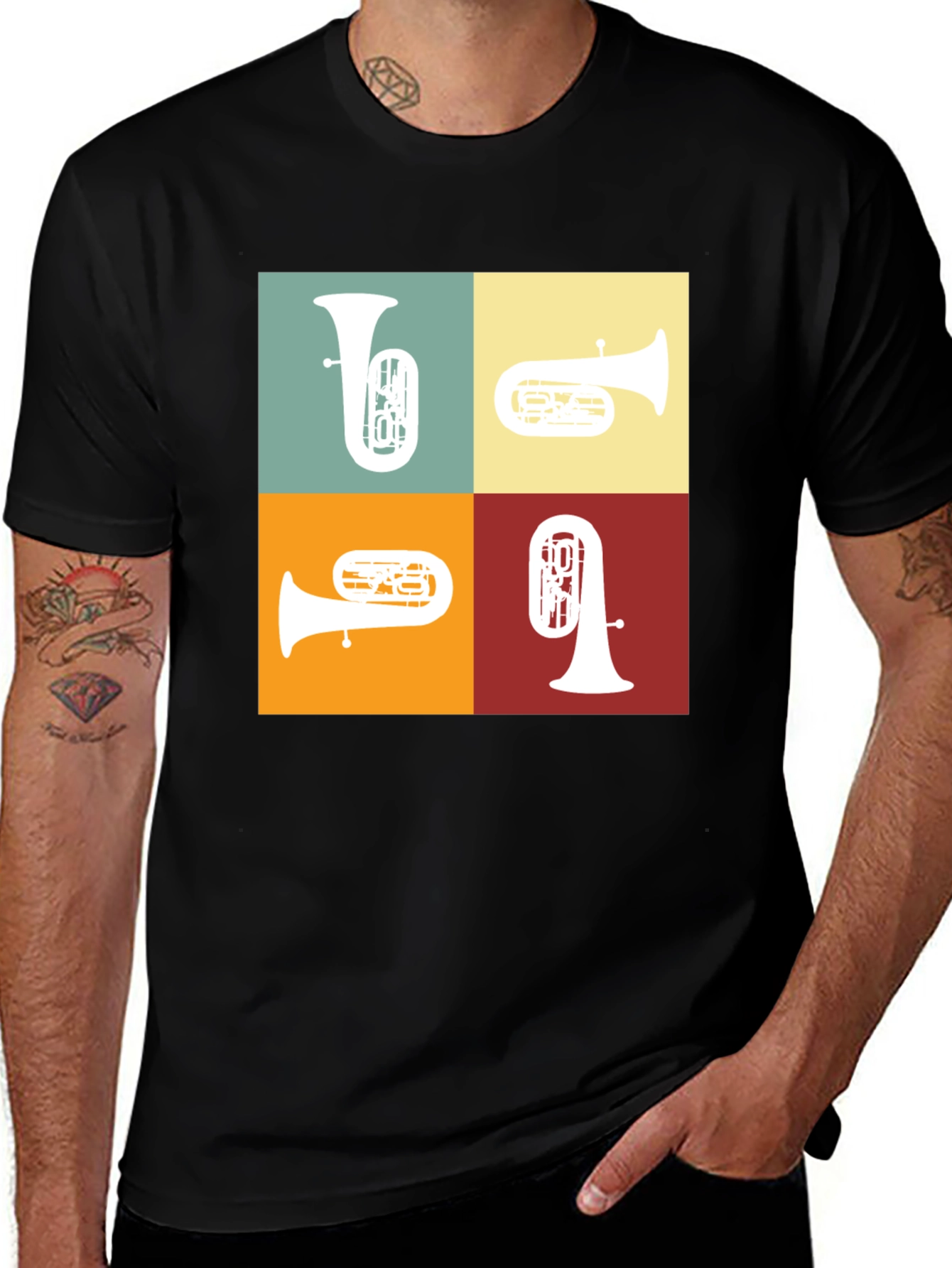 Variant 20 of Tuba Quartet Graphic Tee - Music Lover Gift