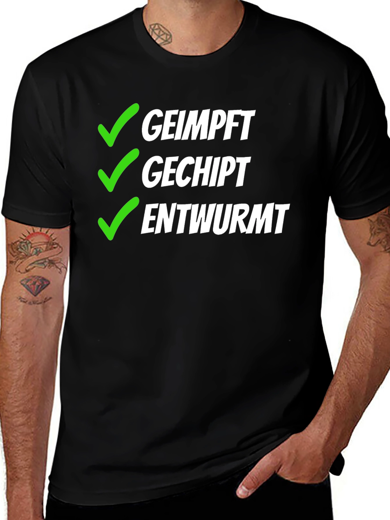 Geimpft Gechipt Entwurmt T-Shirt 