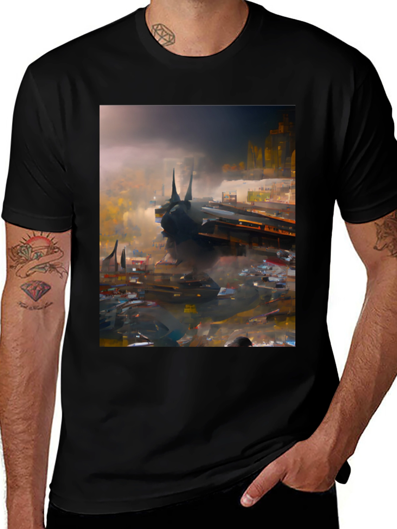 Variant 19 of Abstract Cityscape Graphic Tee