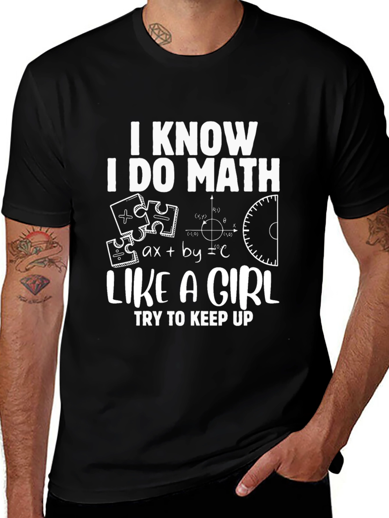 Variant 5 of I Know I Do Math Like A Girl T-Shirt