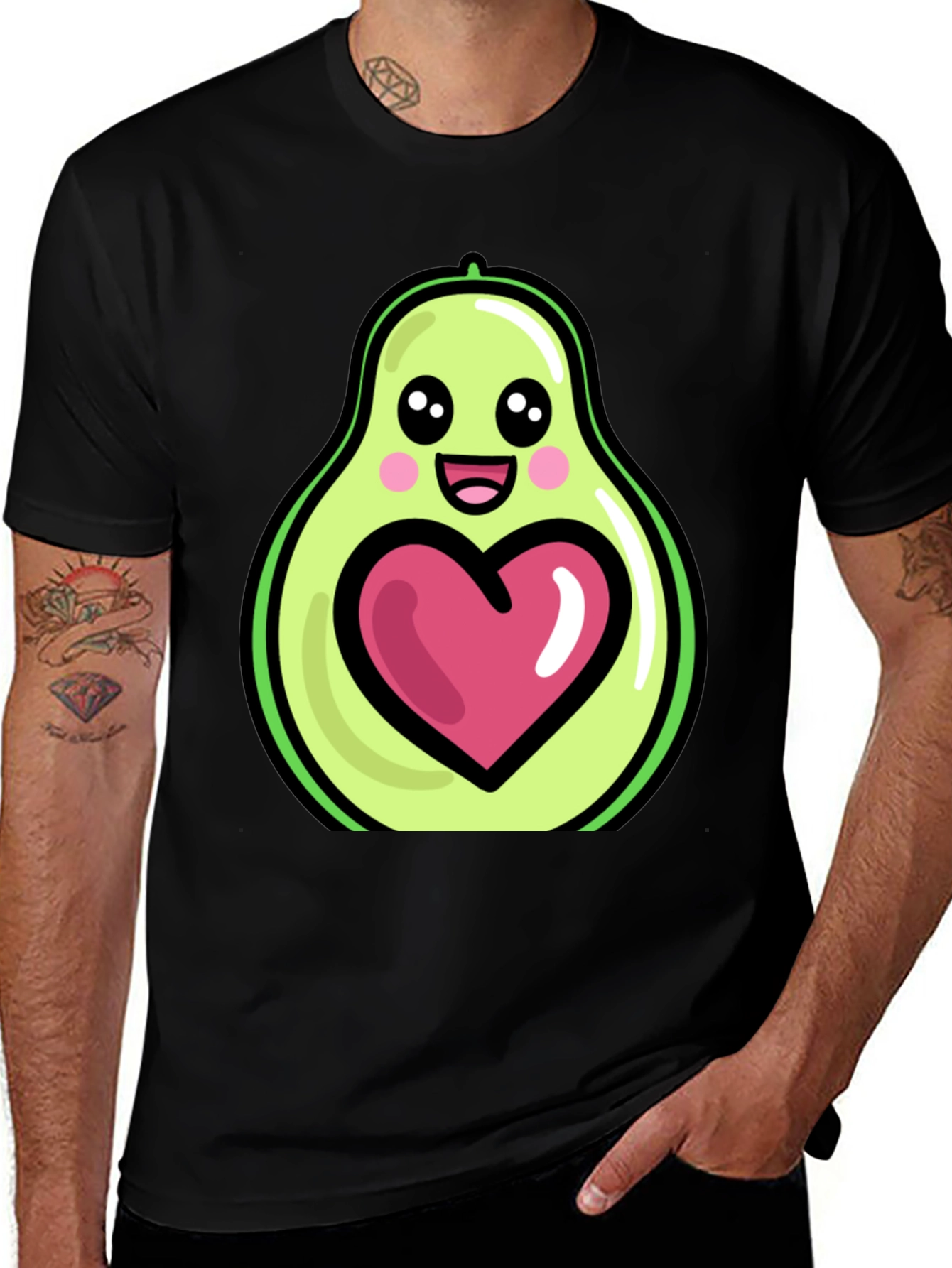 Variant 7 of Avocado Heart T-Shirt - Cute Graphic Tee
