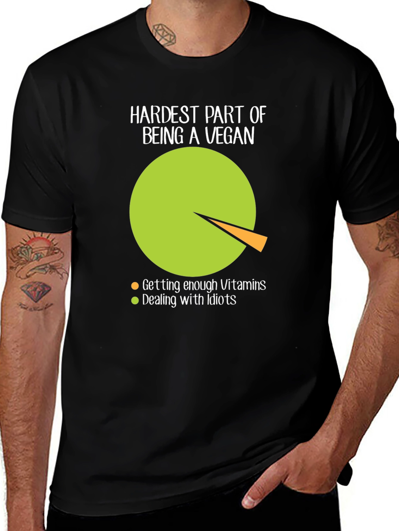 Variant 10 of Hardest Part Being Vegan Humor T-Shirt