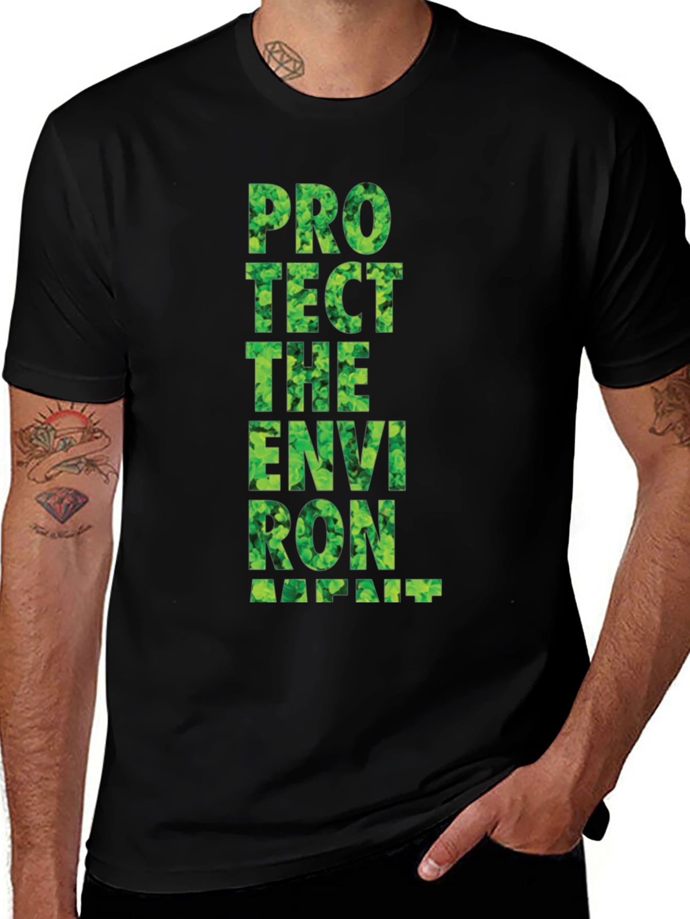 Variant 2 of Eco-Friendly Graphic Tee: Protect the Environment