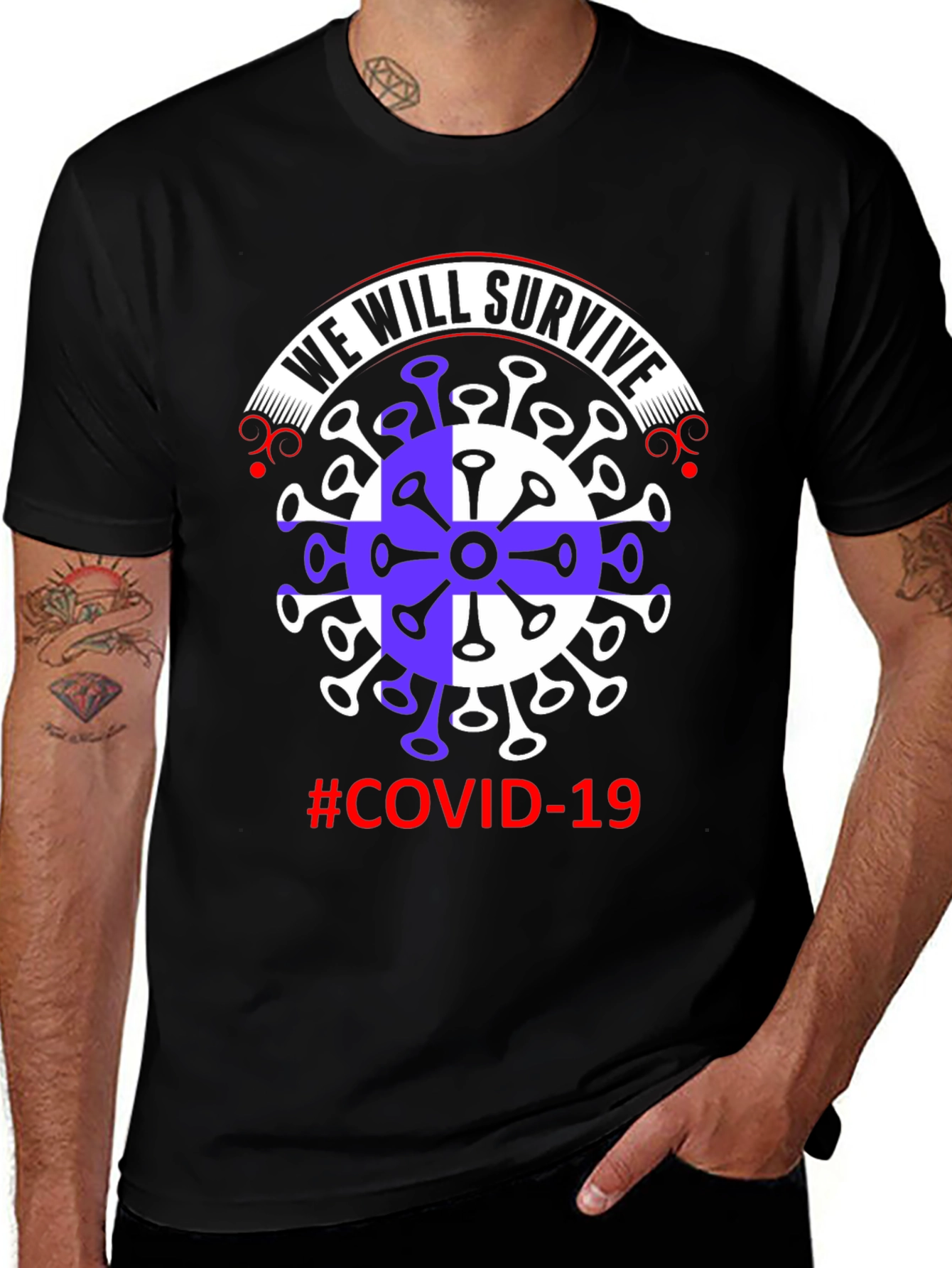 Variant 29 of COVID-19 Survivor T-Shirt - We Will Survive Graphic Tee