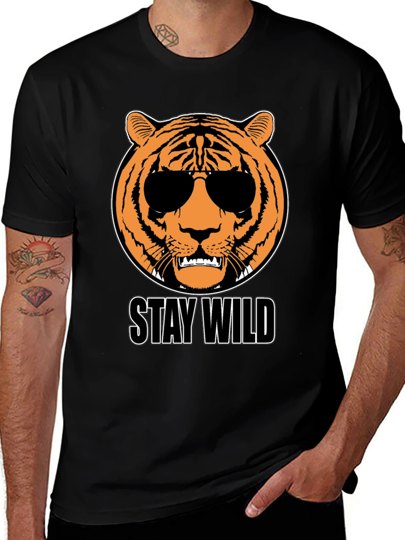 Variant 18 of Stay Wild Tiger Graphic T-Shirt