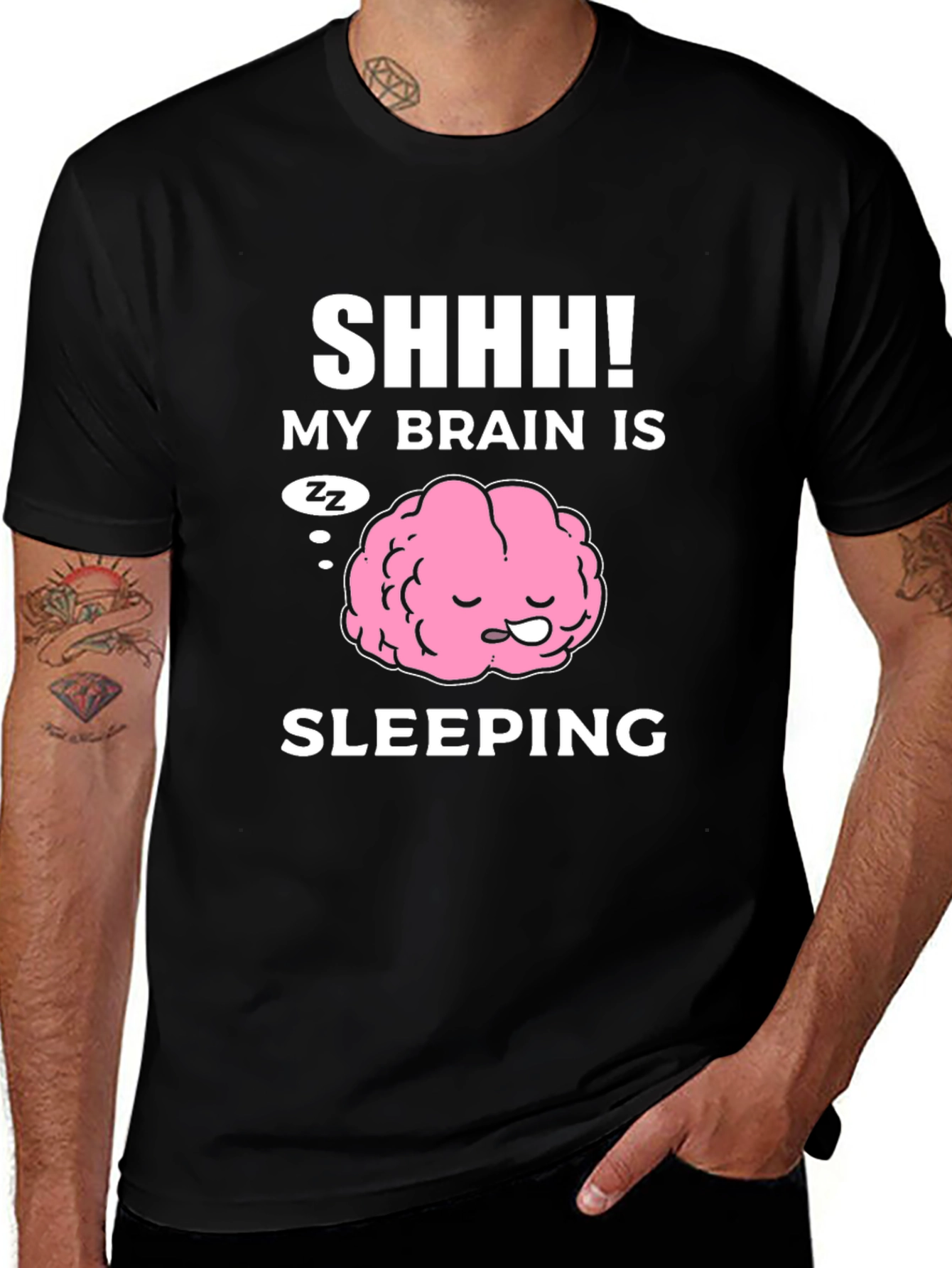 Variant 2 of Brain Sleeping Funny Graphic T-Shirt
