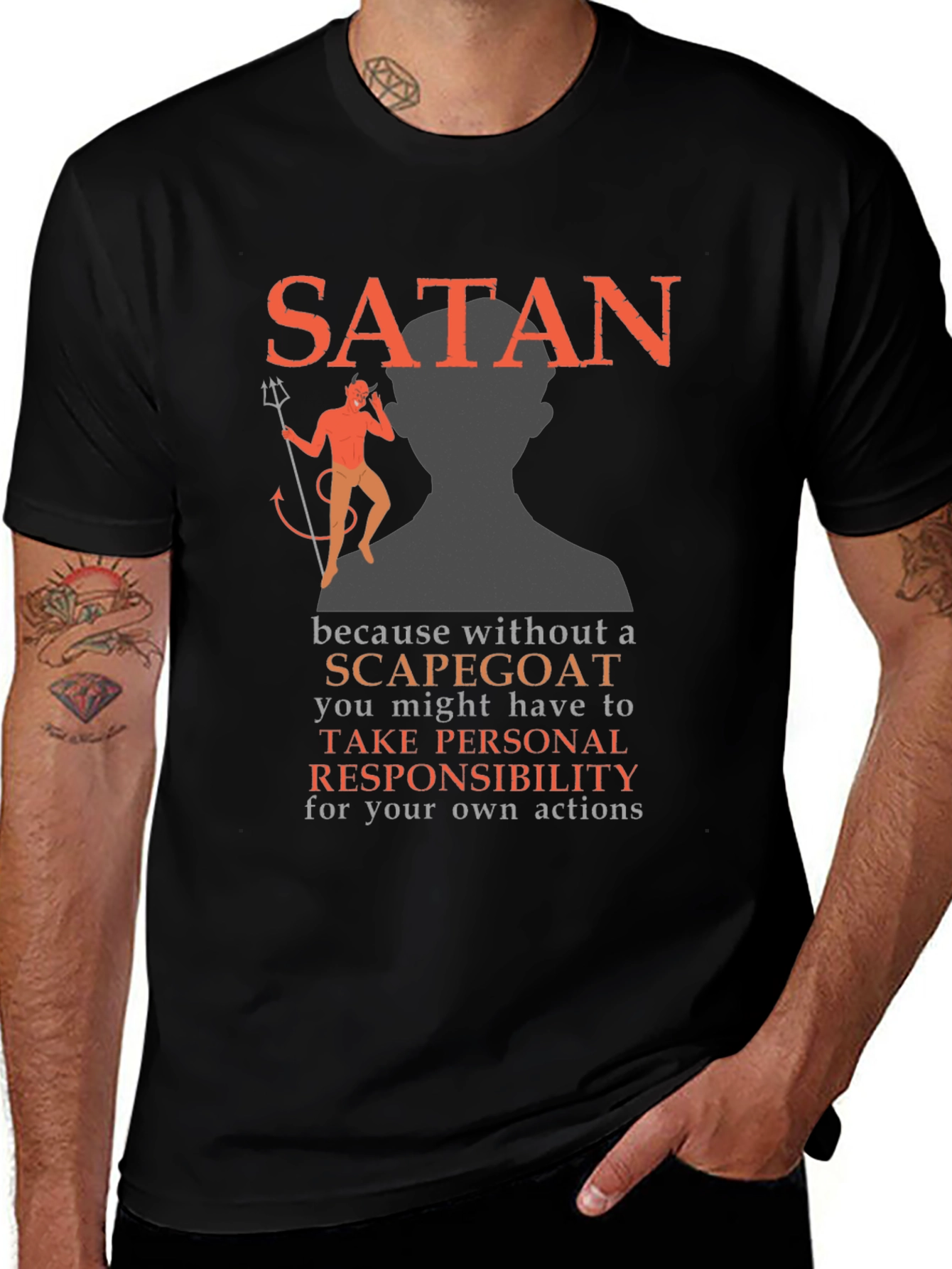 Variant 15 of Satan Scapegoat Responsibility Graphic T-Shirt