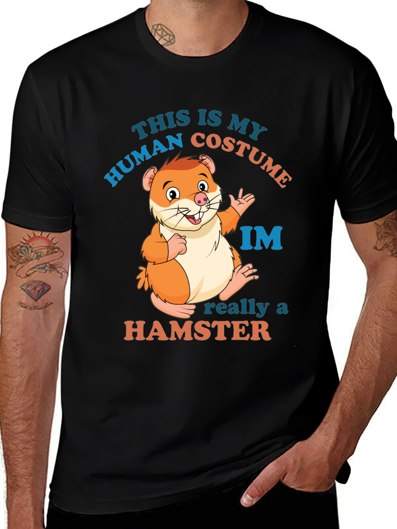 Variant 21 of Hamster Costume T-Shirt: Funny Animal Graphic Tee