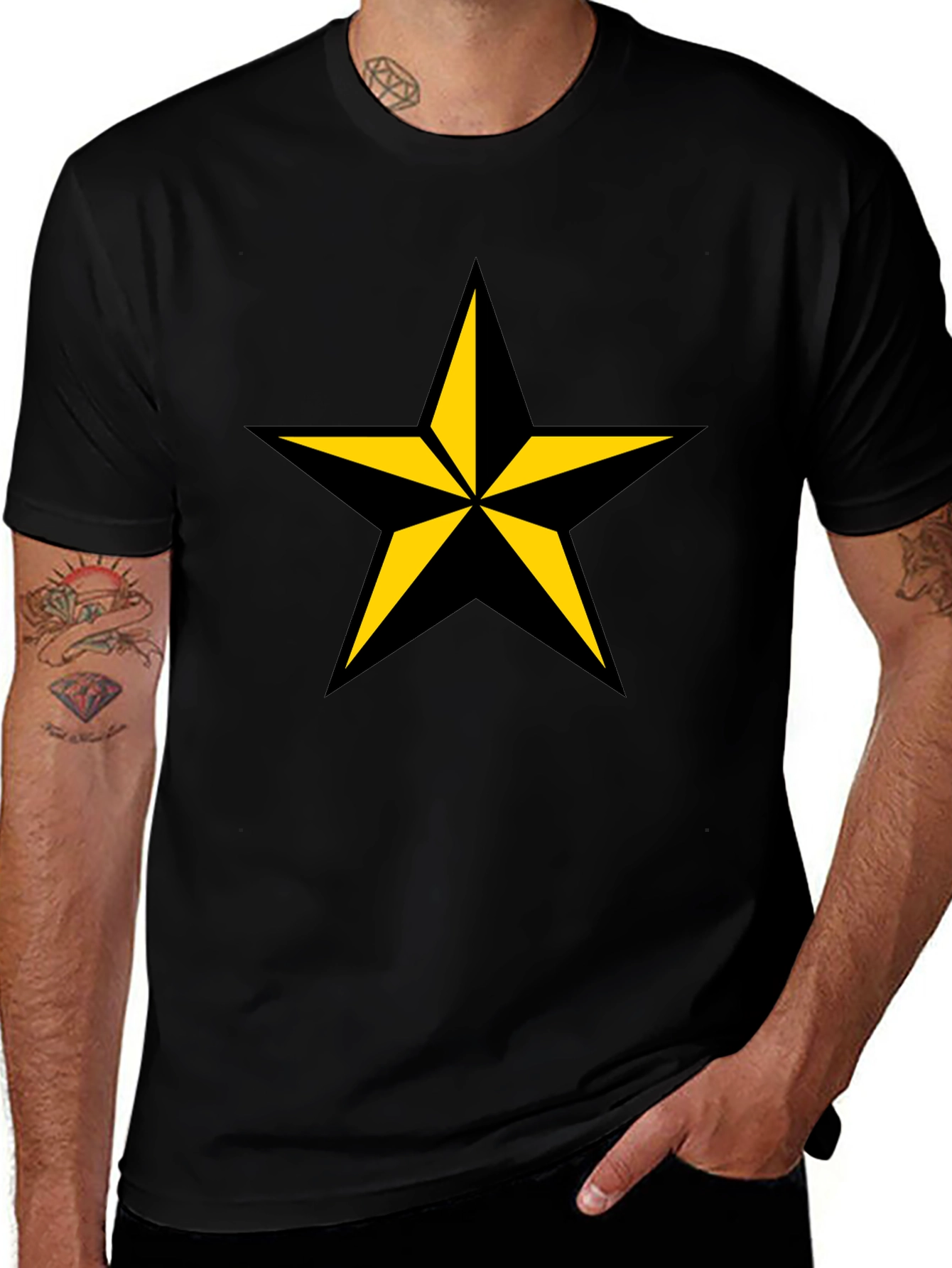 Variant 6 of Star Graphic Black T-Shirt
