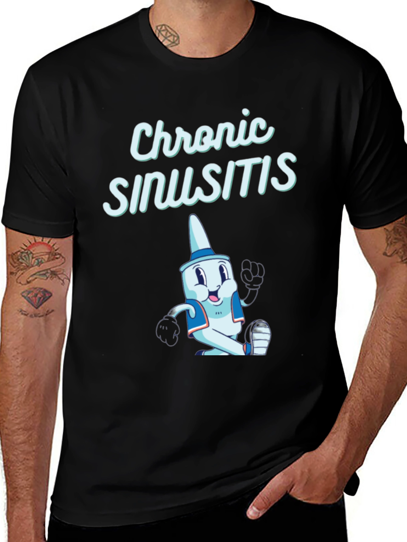Variant 18 of Chronic Sinusitis Cartoon T-Shirt