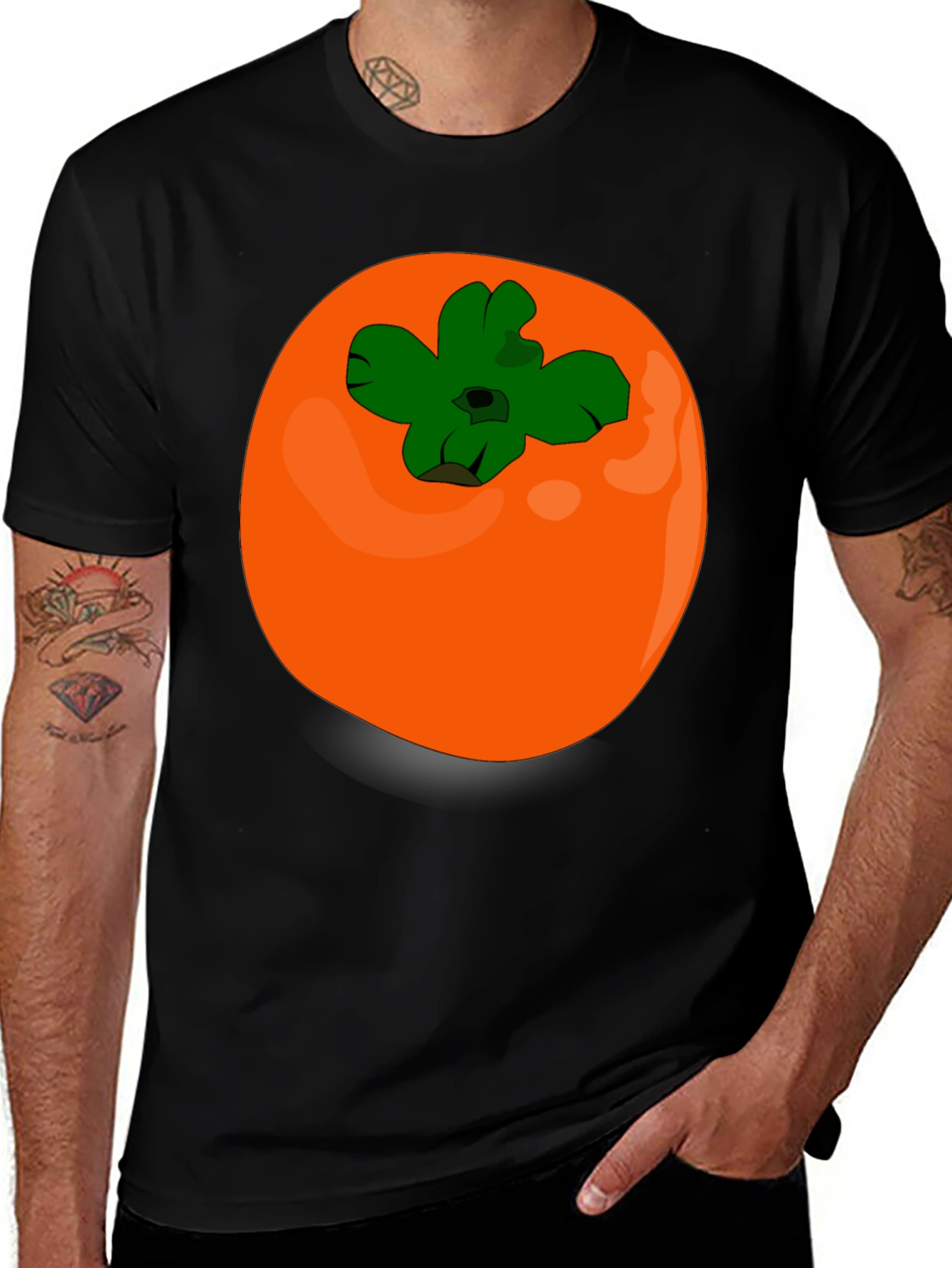 Variant 21 of Persimmon Graphic T-Shirt - Casual Fruit Tee