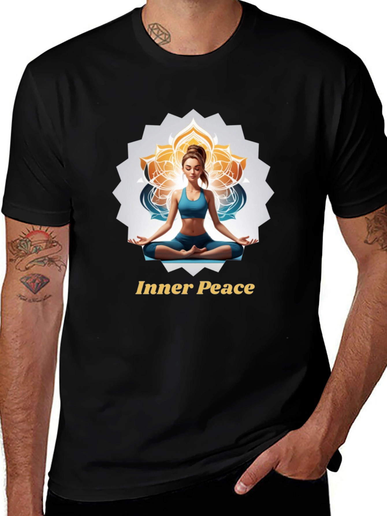 Variant 16 of Inner Peace Yoga Meditation Graphic T-Shirt
