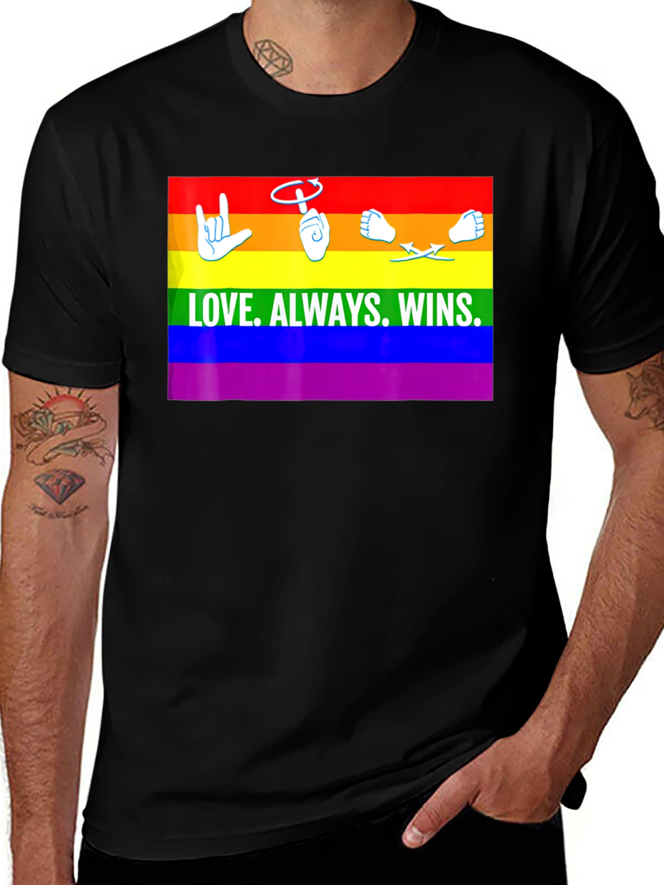 Love Always Wins LGBTQ+ Pride T-Shirt