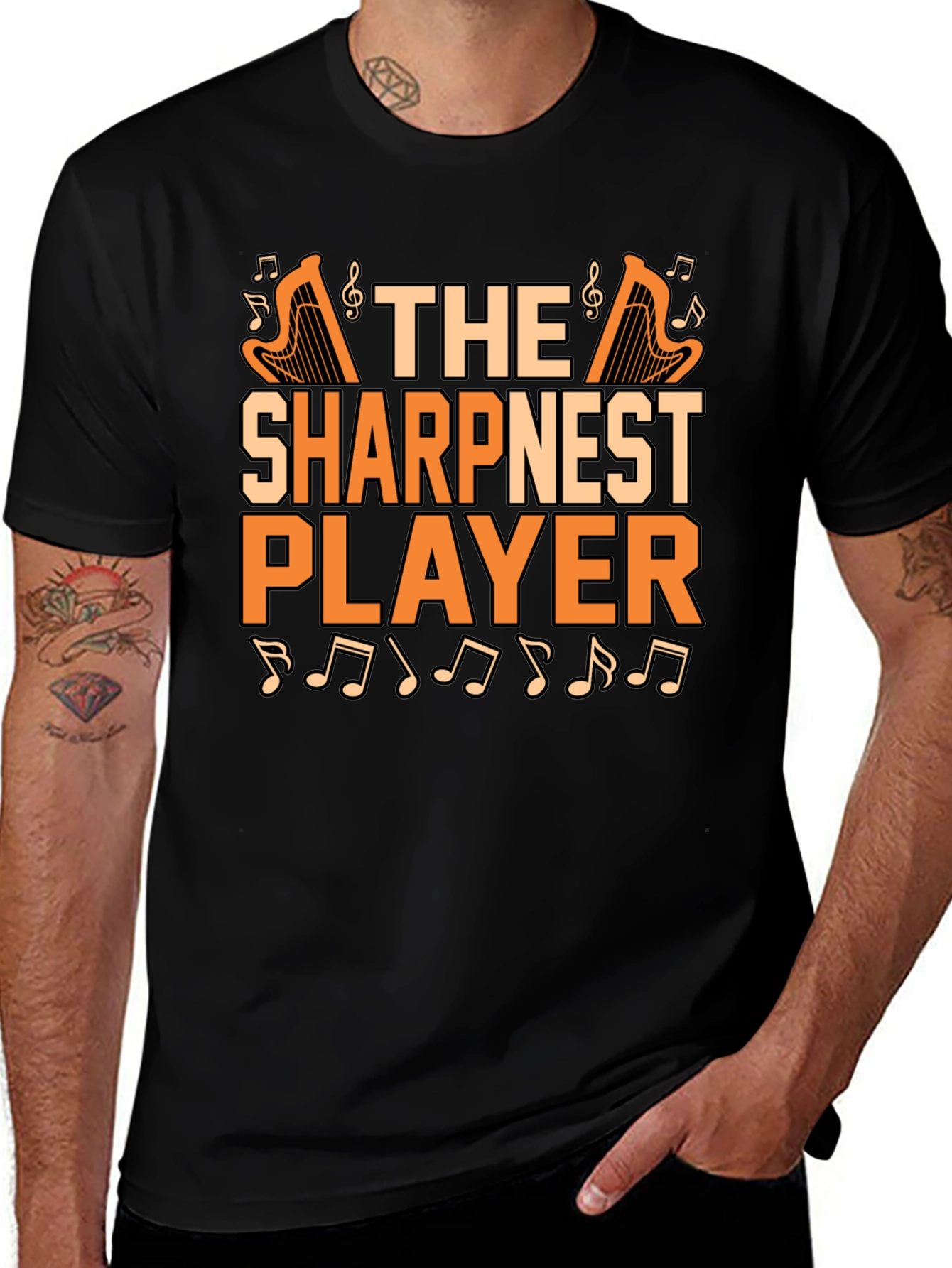 Variant 27 of The Sharpest Player T-Shirt - Music Lover Tee