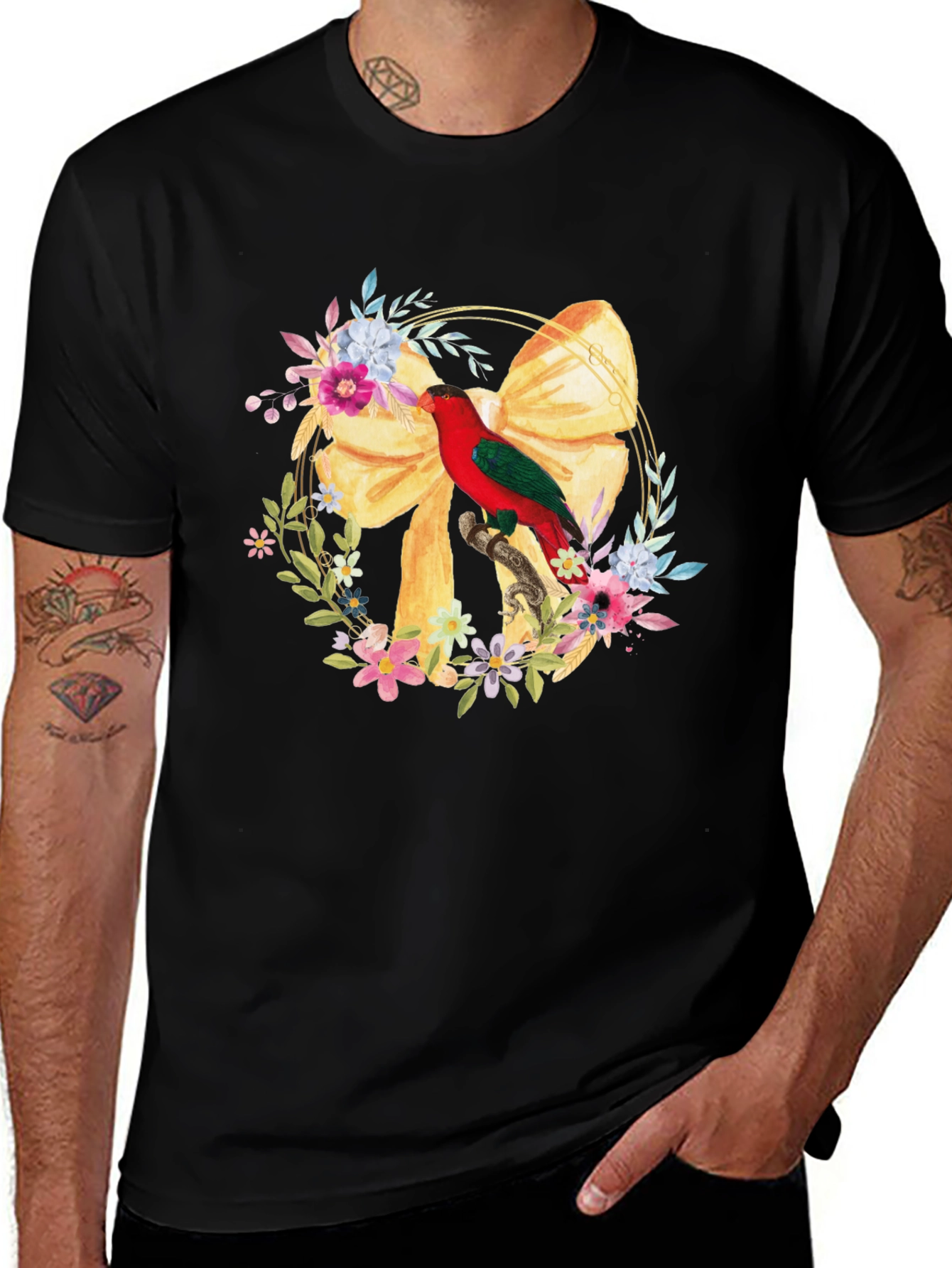 Variant 28 of Floral Parrot T-Shirt