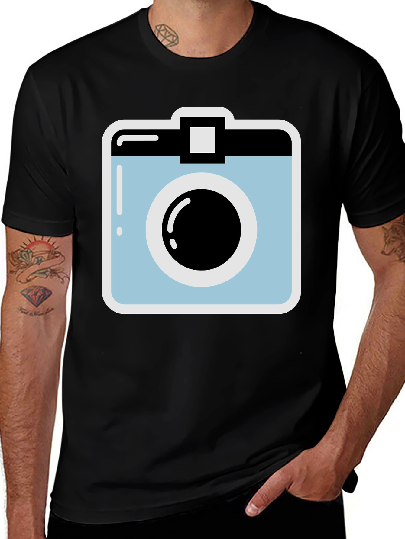 Variant 12 of Retro Camera Graphic T-Shirt - Trendy Casual Tee
