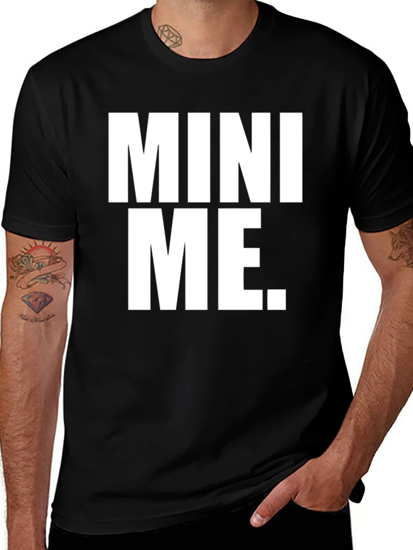 Variant 19 of Mini Me Graphic Tee - Black Cotton Casual T-Shirt