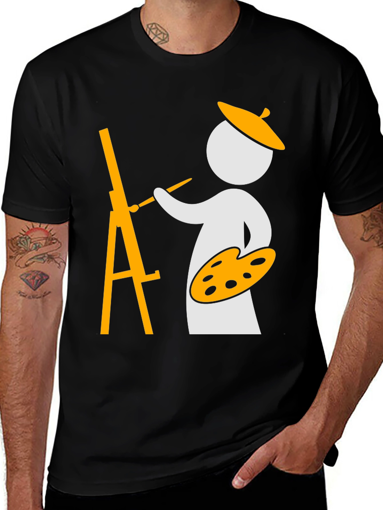Artist Graphic Tee - Painter Easel Design