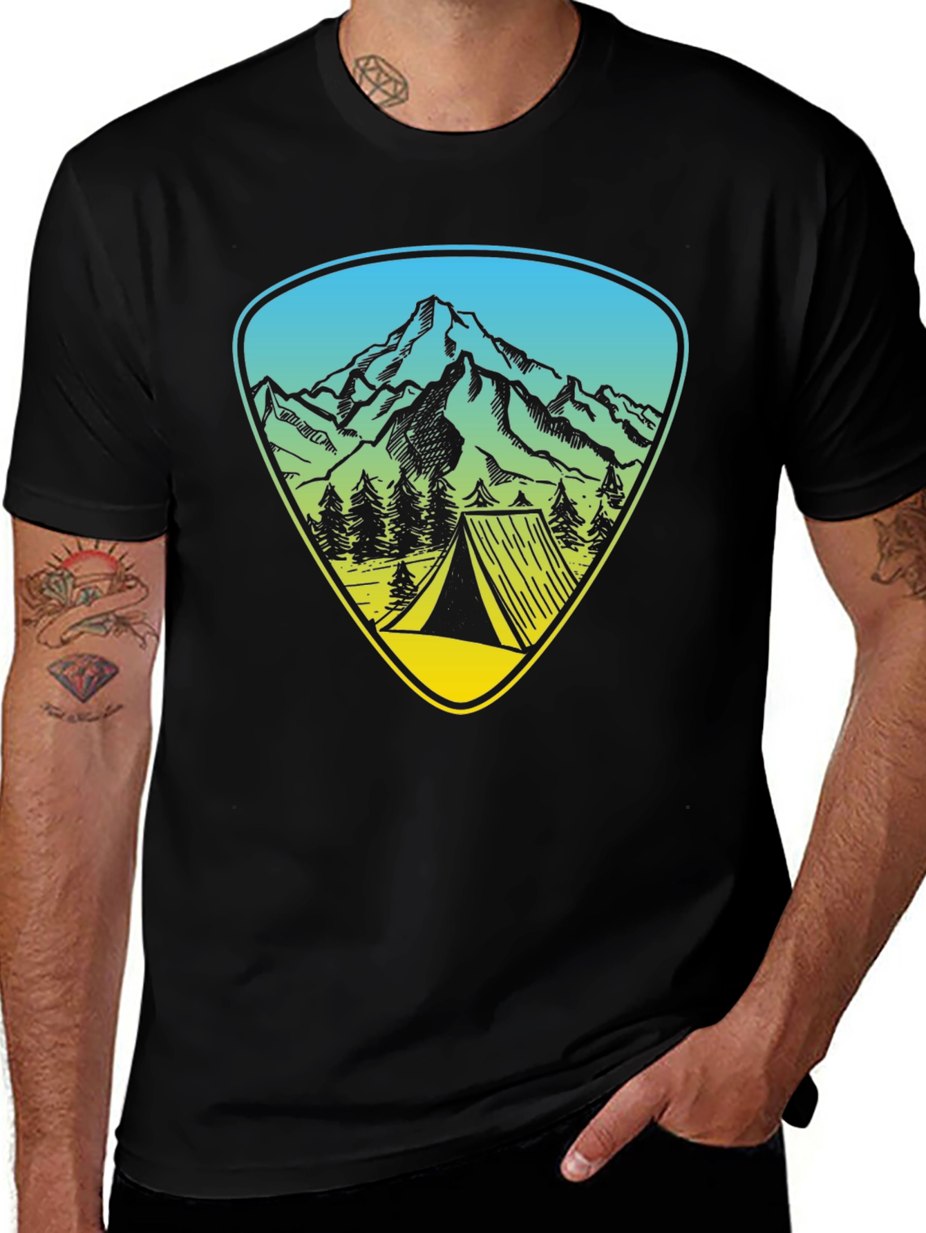 Variant 22 of Mountain Adventure Graphic Tee - Outdoor Camping Shirt