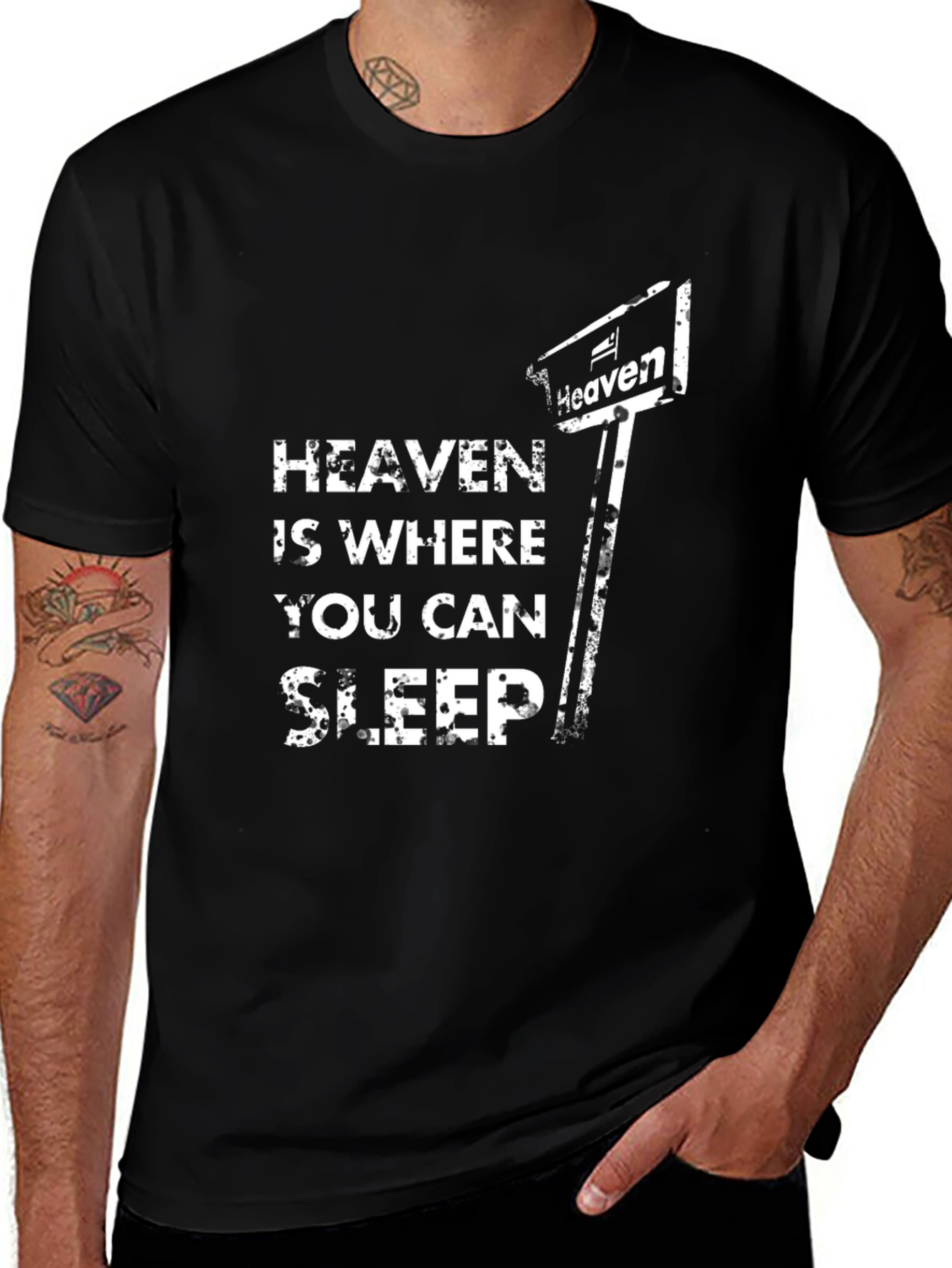 Variant 22 of Heaven is Where You Can Sleep Black T-Shirt