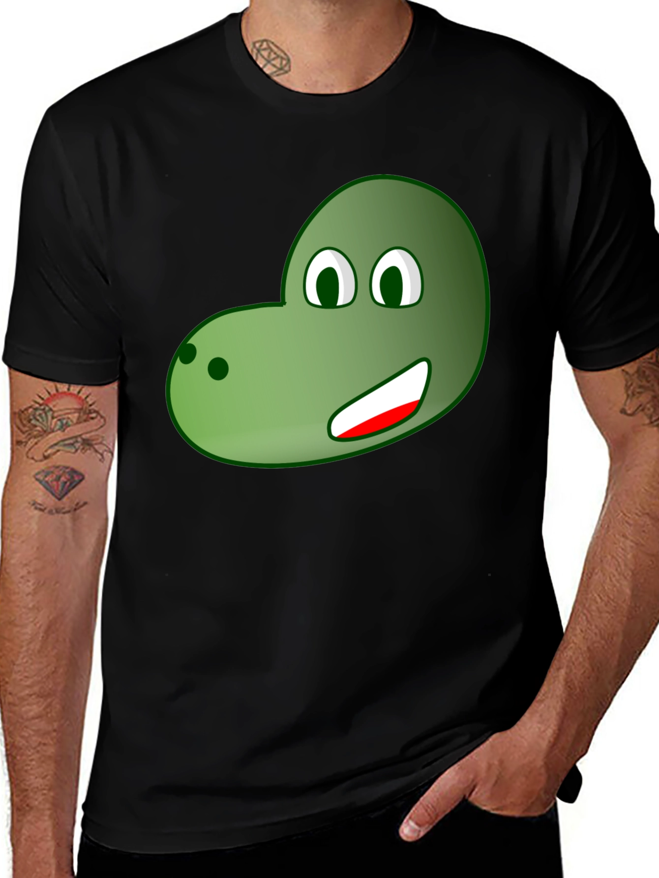 Variant 13 of Cartoon Dinosaur Face Graphic Tee