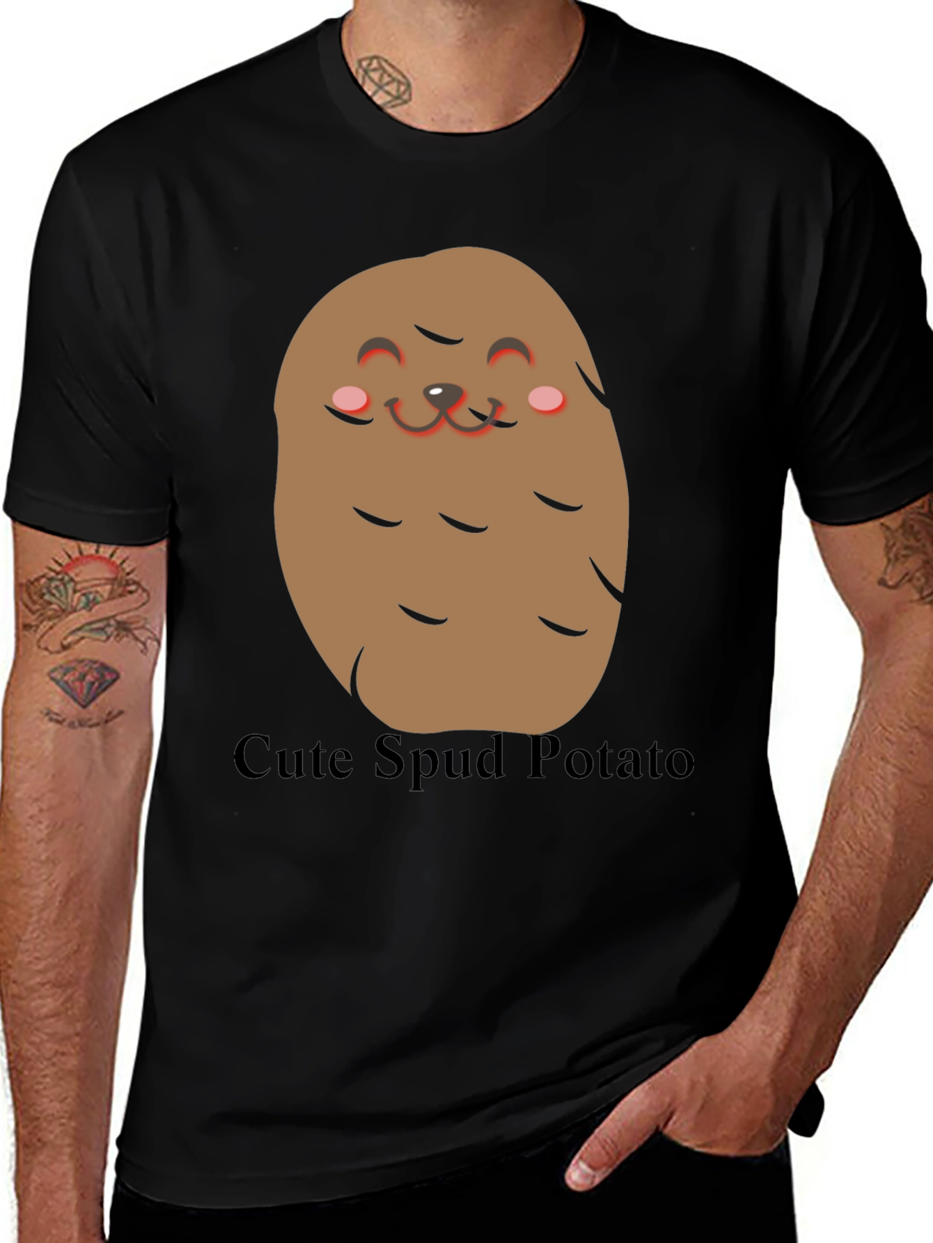 Variant 12 of Cute Spud Potato T-Shirt - Funny Food Tee