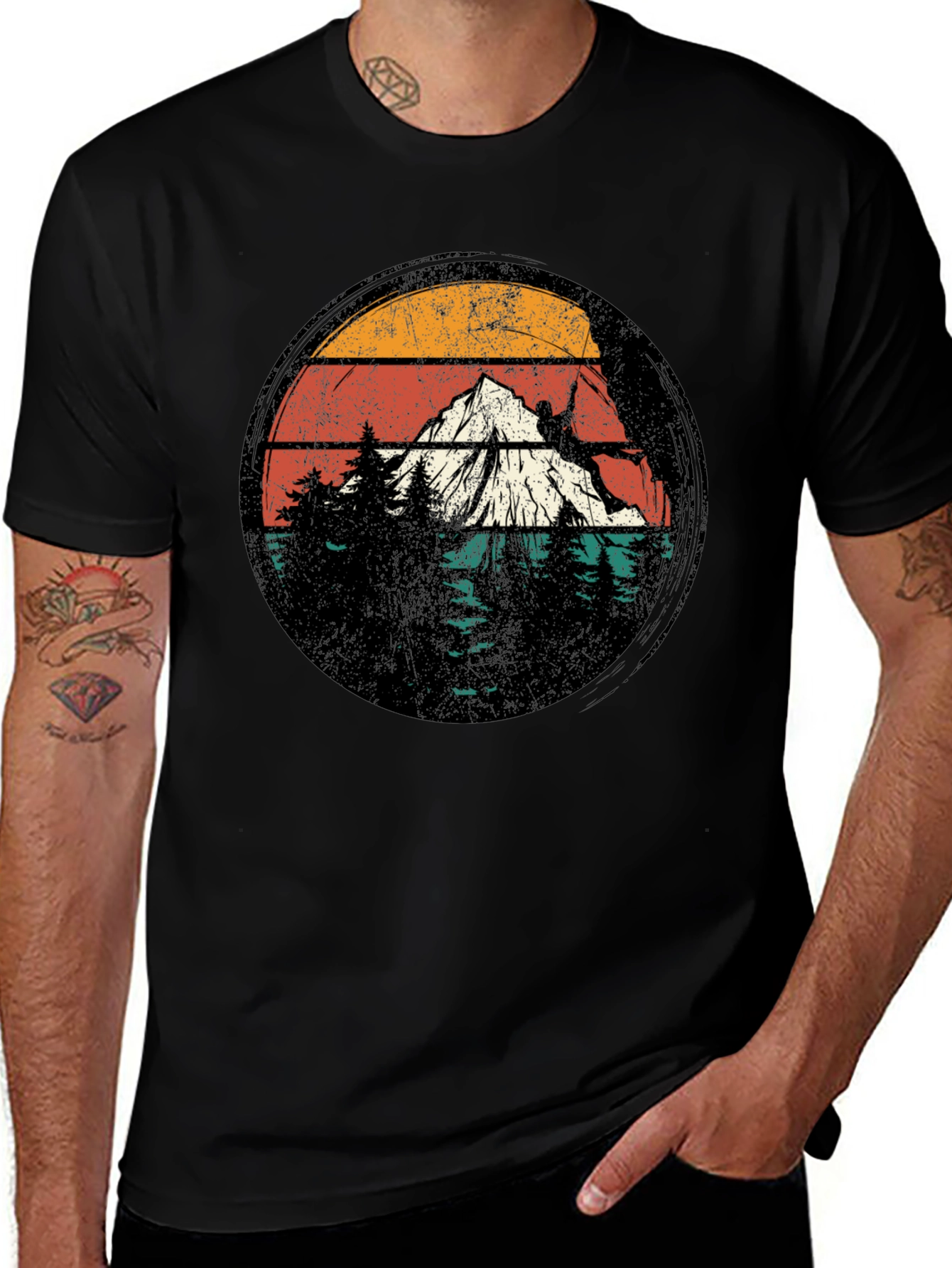 Variant 26 of Retro Climbing Adventure T-Shirt