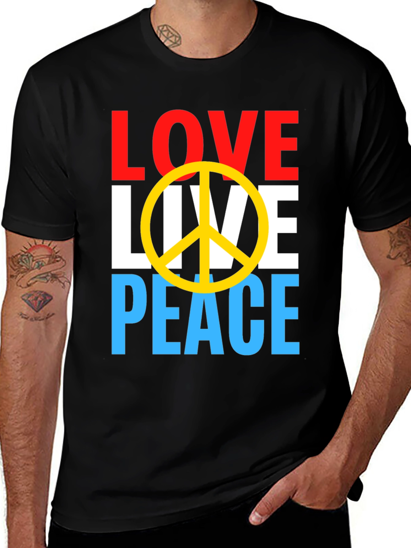 Variant 3 of Love Live Peace T-Shirt