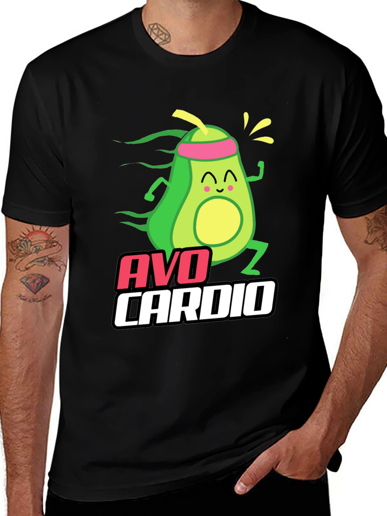 Variant 16 of Avo Cardio T-Shirt: Avocado Fitness Fun!